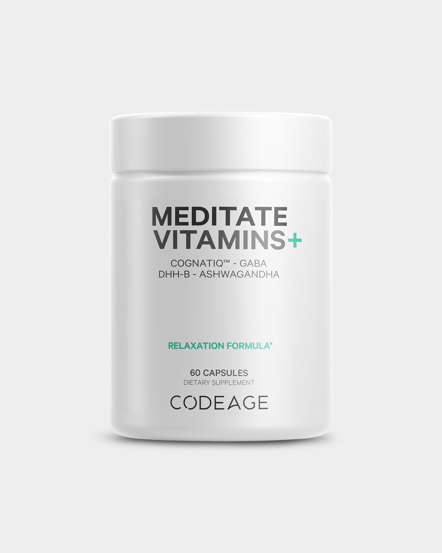Codeage Meditate - Premium Meditation Supplement for Focus & Relaxation - Supports Stress Relief & Mental Clarity - Ideal for Yoga, Mindfulness & Daily Wellness Routine