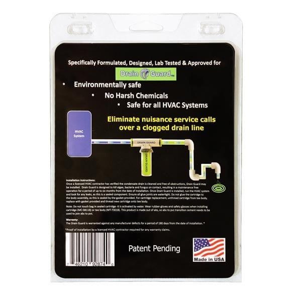 MT 73018 Drain Guard - Premium Condensate Line Protection for HVAC Systems - Prevent Clogs & Water Damage in Homes & Commercial Buildings