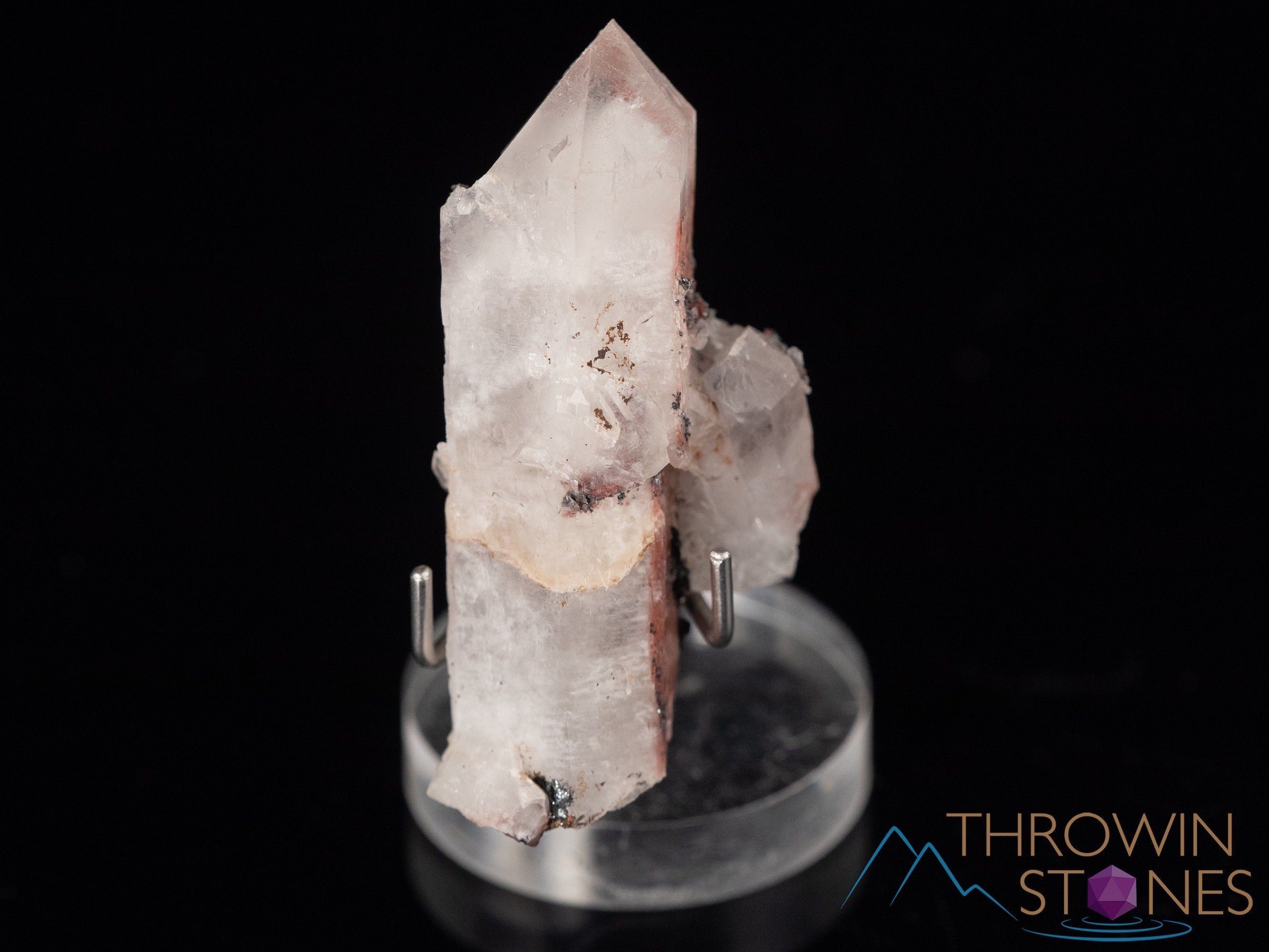Natural QUARTZ Raw Crystal Cluster with Specular HEMATITE - Healing Stones for Home Decor, Housewarming Gift & Spiritual Healing | Perfect for Meditation, Office Desk & Feng Shui