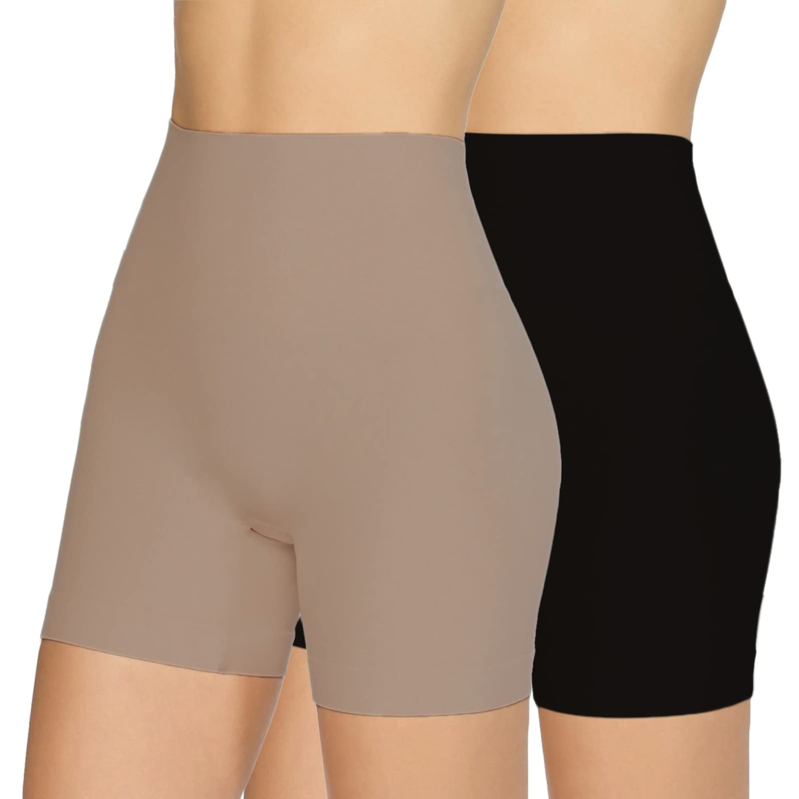2 Packs High Waist Seamless Shapewear Shorts for Women - Tummy Control Slimming Panties - Perfect for Everyday Wear, Workout & Special Occasions