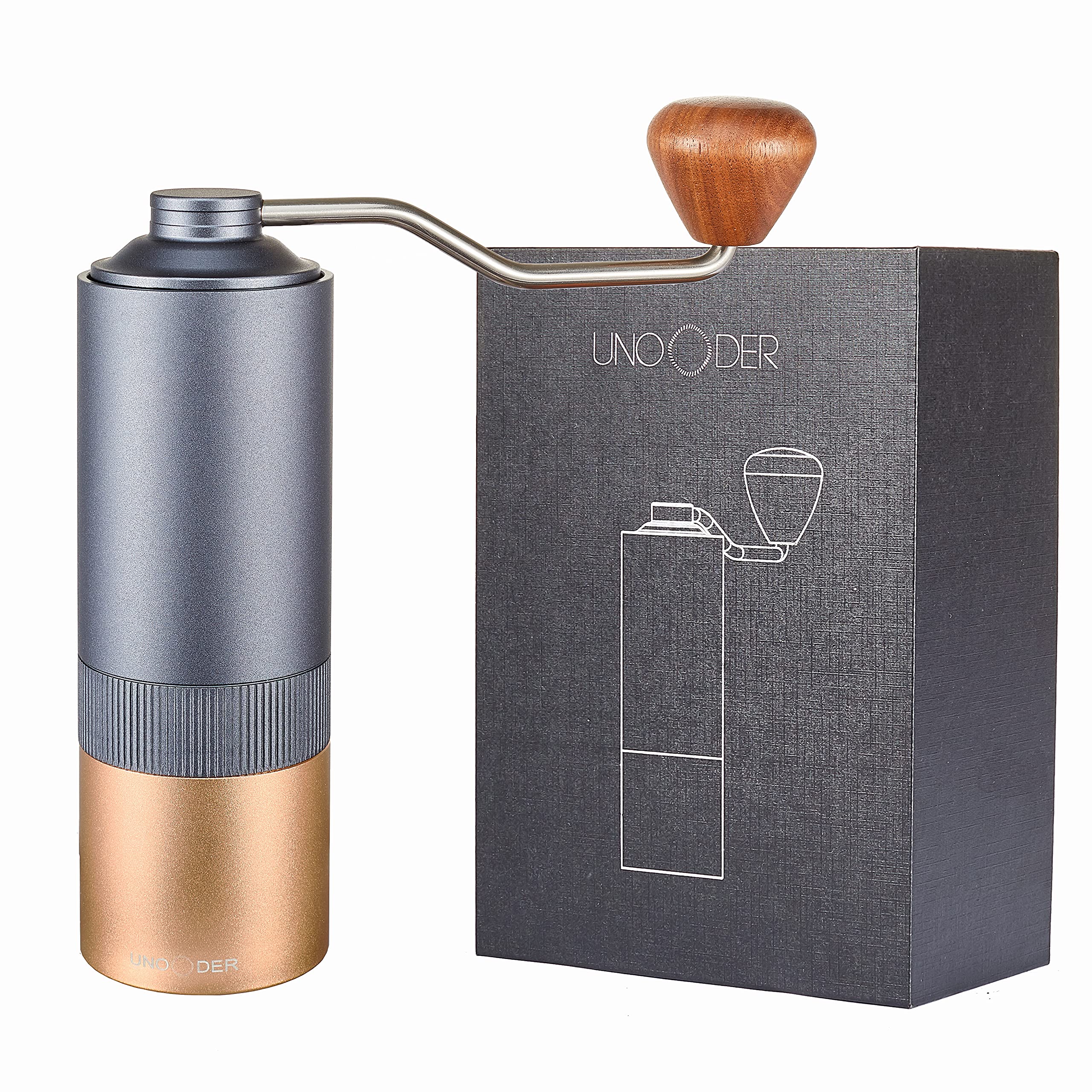 Premium Manual Coffee Grinder - Adjustable Stainless Steel Burr with Numerical Settings, Dual Bearing Design, 30g Capacity for Espresso to Coarse Grind | Perfect for Home, Office, Camping & Travel | Hand Coffee Bean Mill for Fresh Brews Anywhere