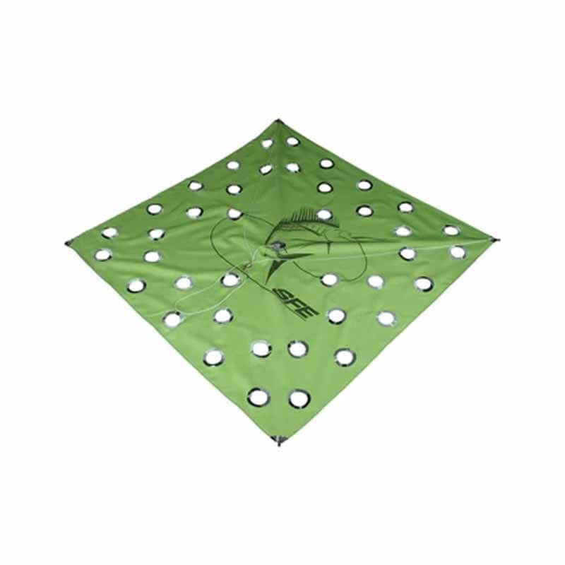 SFE 40 Regular Hole Tournament Fishing Kite Green - Professional Sport Fishing Kite for Saltwater & Freshwater Angling - Perfect for Offshore, Beach, and Pier Fishing Adventures