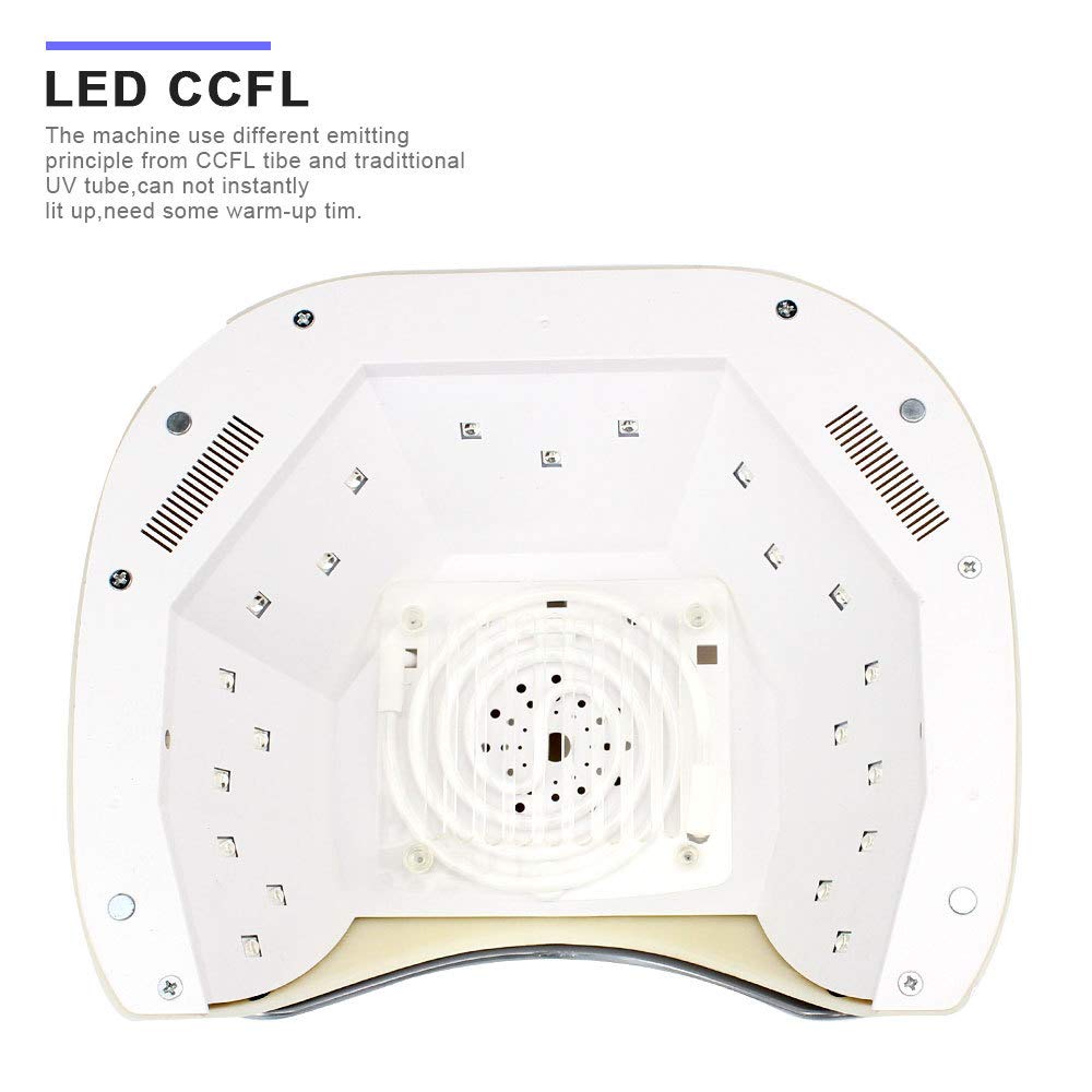 Professional 48W UV LED Nail Lamp Dryer with Auto Sensor & 3 Timers - 21 LED + 1 CCFL Light for Gel Polish Curing - Perfect for Home & Salon Manicures, Nail Art, Acrylic & Dip Powder Nails