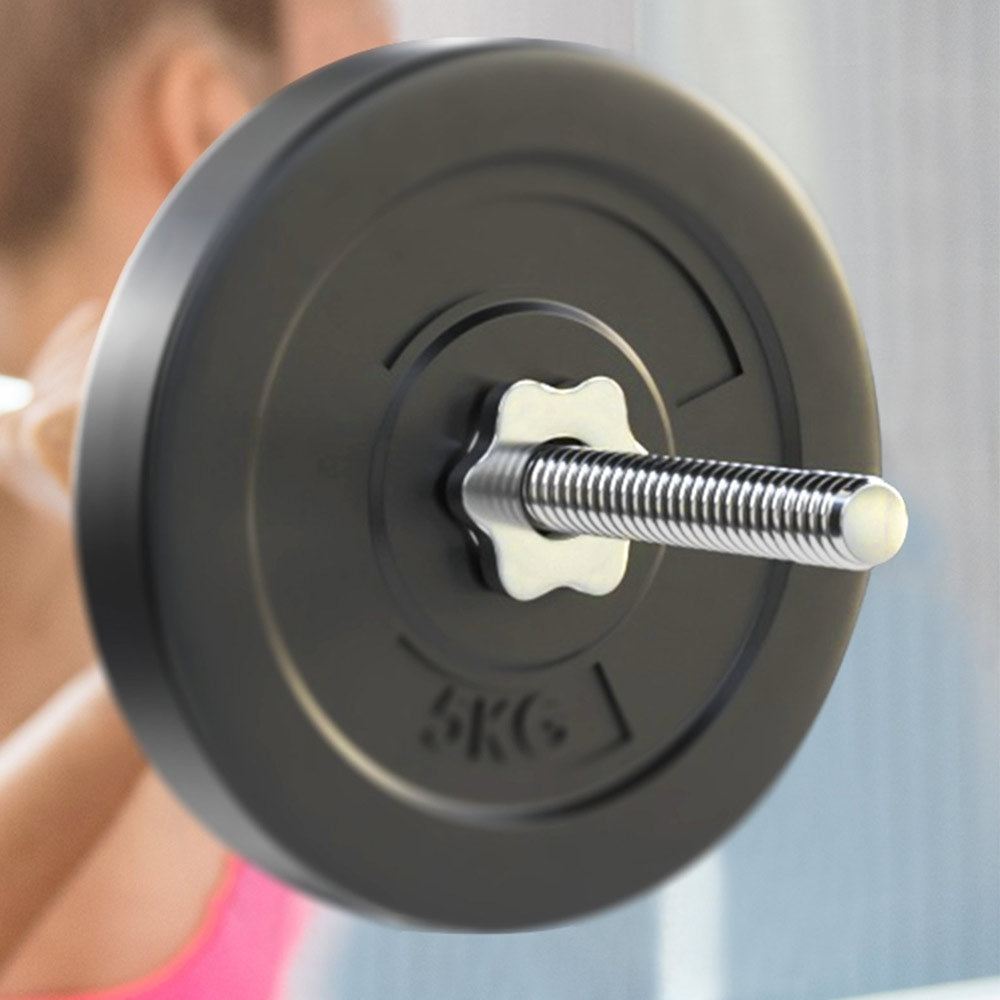 18KG Barbell Weight Set with Plates, Bar & Bench Press - Home Gym Fitness Equipment for Strength Training & Workouts (168cm) - Perfect for Home Exercise, Muscle Building & CrossFit Training