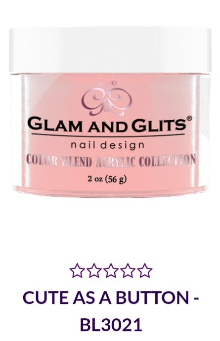 GLAM AND GLITS COLOR BLEND COLLECTION VOL.1 BL3021 - 2 oz Nail Polish Set, Cute As A Button Design - Perfect for Manicures, Pedicures, and Nail Art Designs