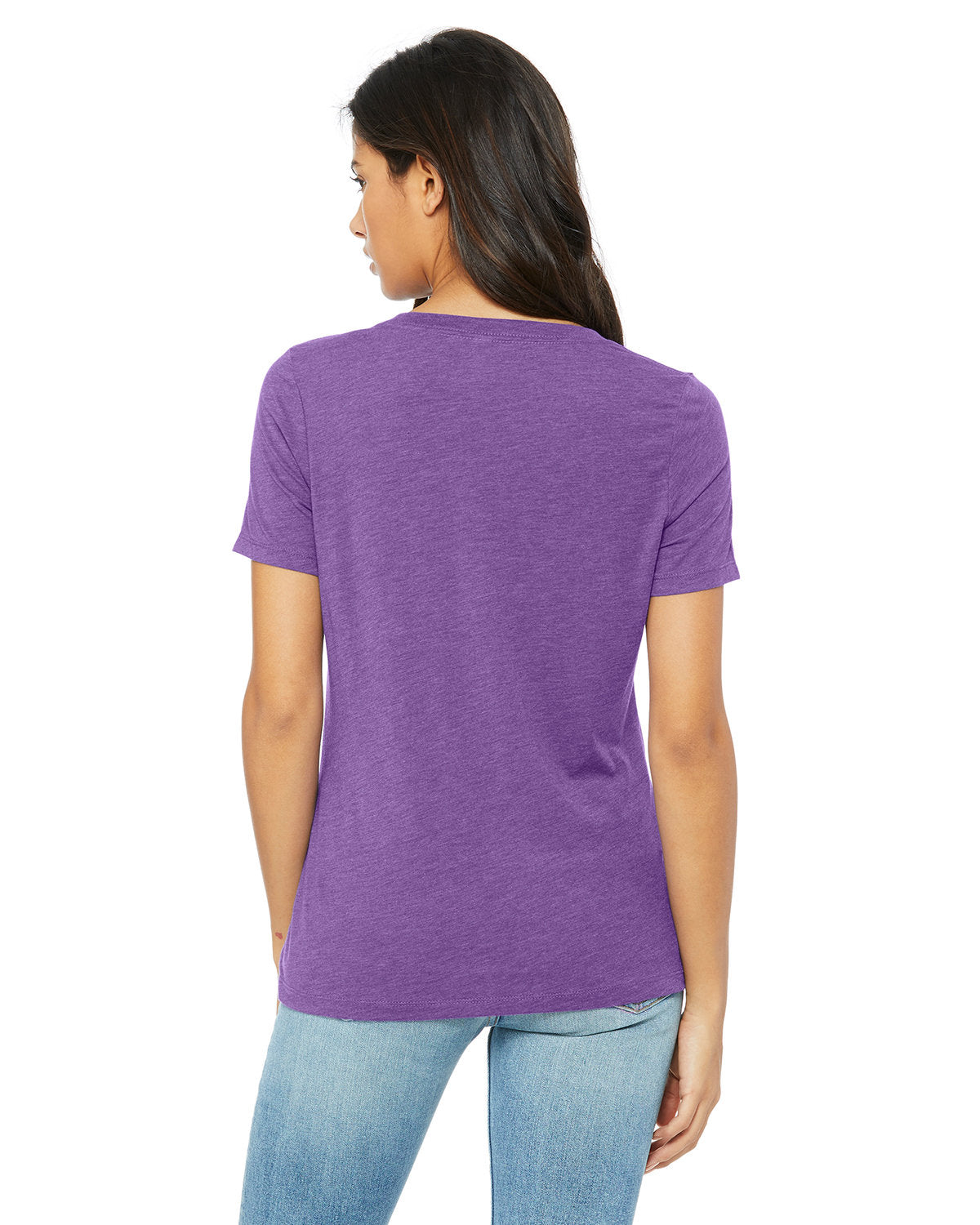 Bella + Canvas 6415 Women's Relaxed Triblend V-Neck T-Shirt - Soft & Comfortable Casual Tee for Everyday Wear, Lounge, and Outfits
