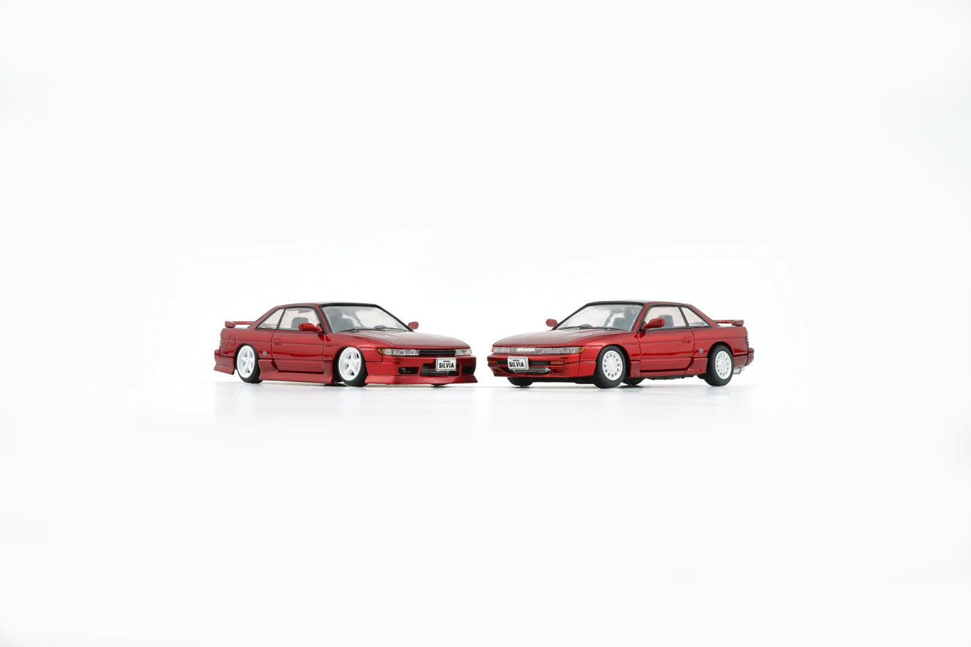 BM Creations 1:64 Scale Diecast Nissan 180SX (LHD) Red Metallic Model Car - Perfect for Collectors, Display, and Racing Dioramas