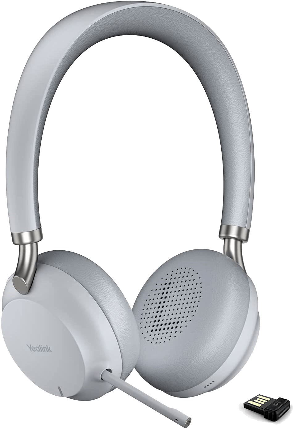 Yealink BH76 Wireless Bluetooth Headset with Noise Cancellation - Comfortable Over-Ear Design for Office, Call Center & Remote Work