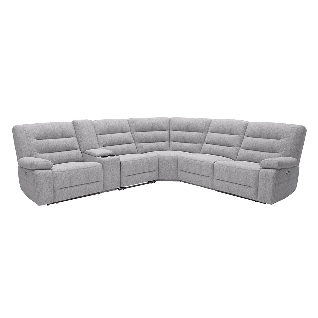 Premium Preston Power Reclining Sectional Sofa - Modern L-Shaped Recliner with USB Charging & Cup Holders | Perfect for Living Room, Home Theater & Family Gatherings