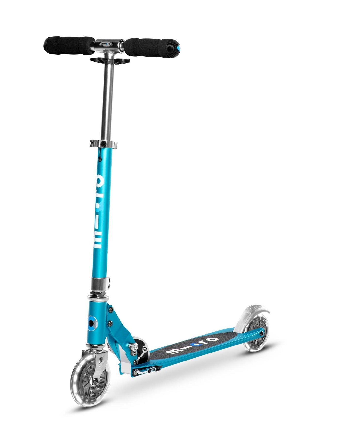 Micro Sprite Kids LED Scooter - Light Up 3 Wheel Kick Scooter for Boys & Girls Ages 5-12, Ocean Blue | Fun Outdoor Ride, Commuting & Neighborhood Play