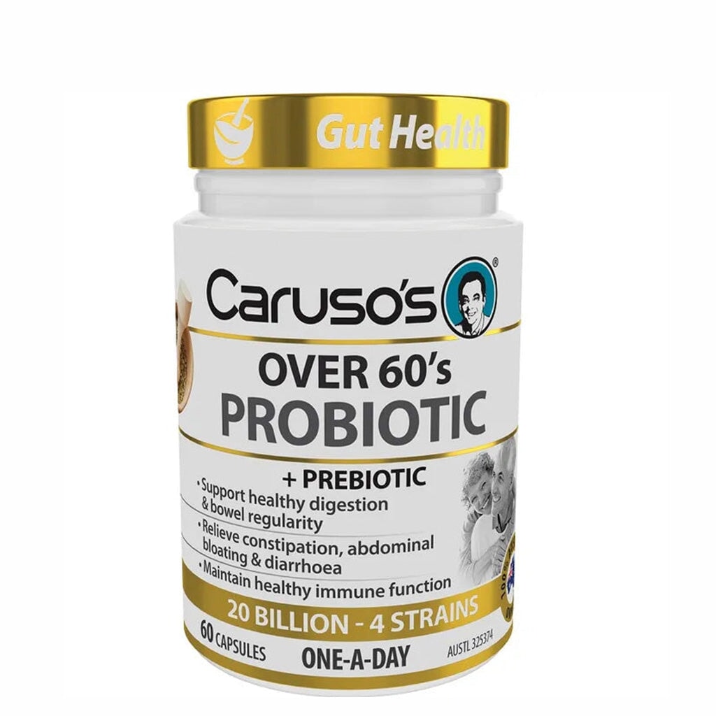 CARU PROBIOTIC for Adults Over 60 - 60 Capsules - Digestive Health & Immune Support - Senior Gut Health Supplement - Perfect for Daily Wellness Routine