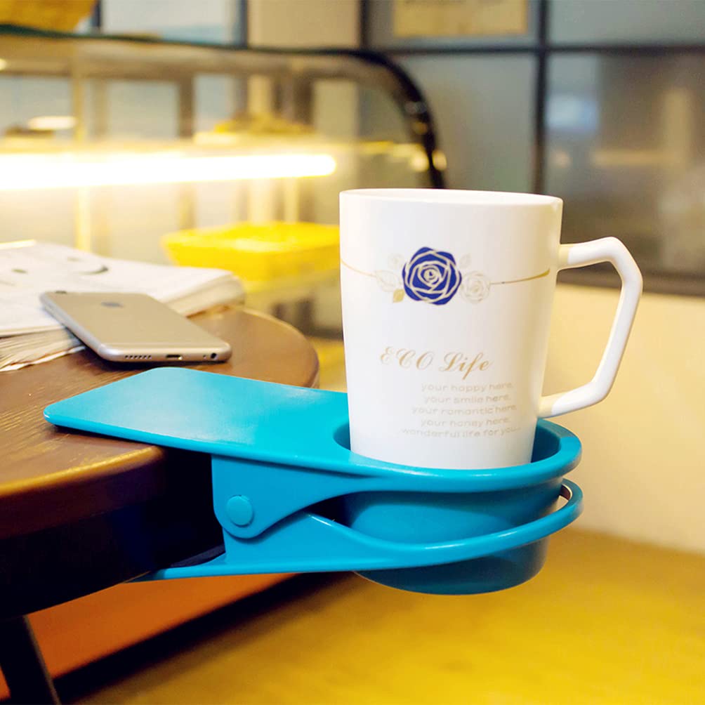 Cabilock Large Desk Cup Holder Clip - Coffee Mug Holder with Saucer, Table Bottle & Drink Holder for Office, Home, Car - Perfect for Workstations, Kitchen, Travel & Outdoor Use