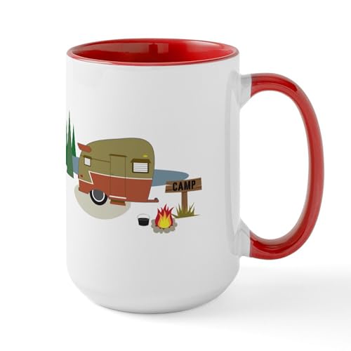 White/Red Inside - Camping Trailer Mugs