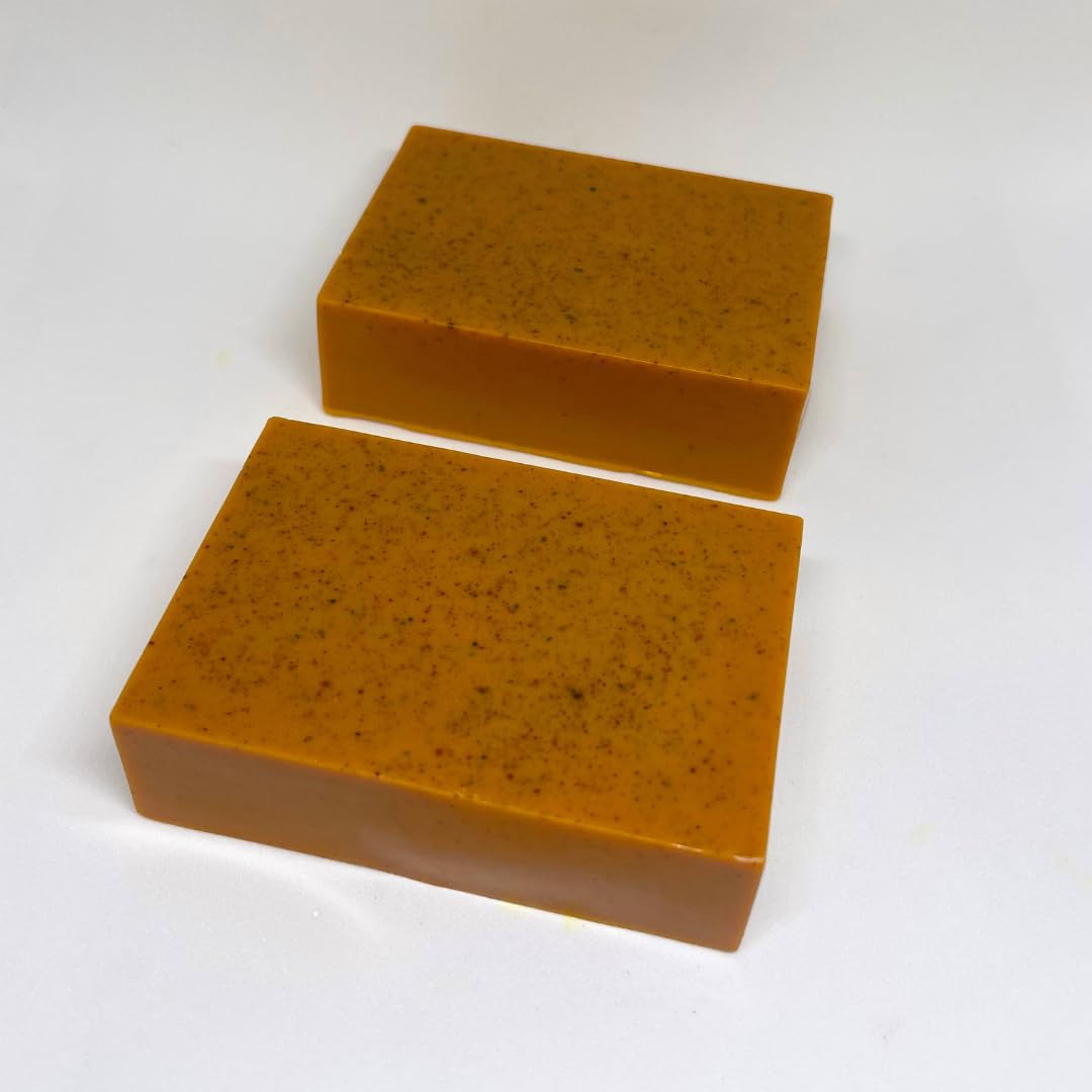 Turmeric Sea Moss & Kojic Acid Soap Bar for Dark Spots - Brightening, Anti-Aging Face & Body Soap with Bladderwrack & Burdock Root - Irish Sea Moss Soap for Glowing Skin - Ideal for Daily Skincare Routine & Acne Treatment (1 Pack)