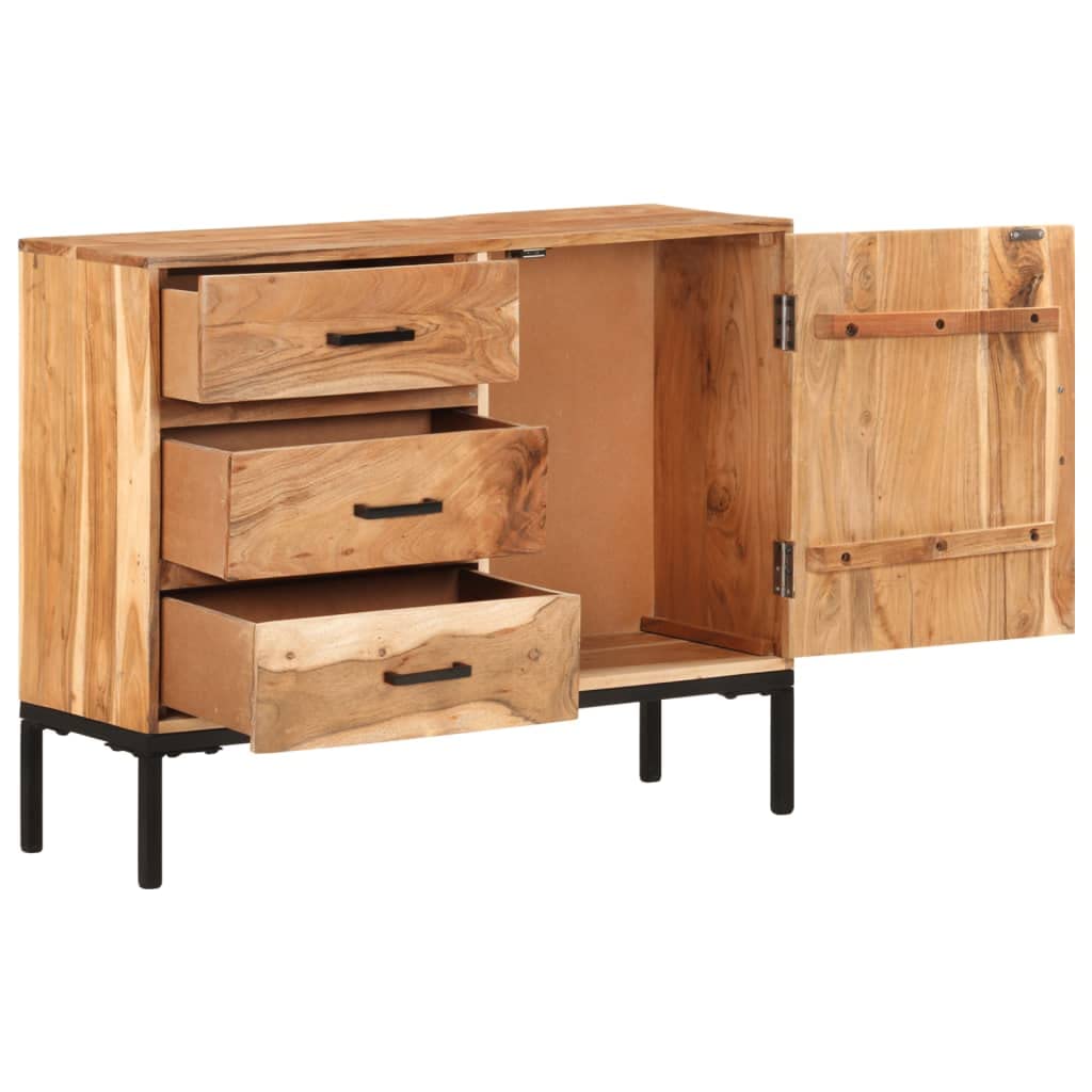 Solid Acacia Wood Sideboard Storage Cabinet - 34.6