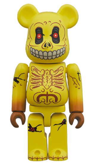 MEDICOM TOY BE@RBRICK SKULL FACE 100% & 400% Bearbrick Collectible Figure Set - Perfect for Home Decor, Office Display, and Anime Collector's Showcase