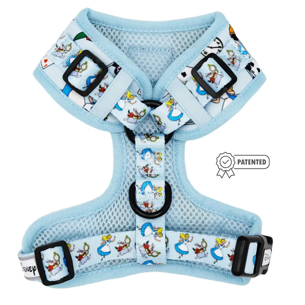 Blue Alice in Wonderland Adjustable Pet Harness for Small Dogs - Perfect for Cosplay, Halloween & Fantasy Costume Parties