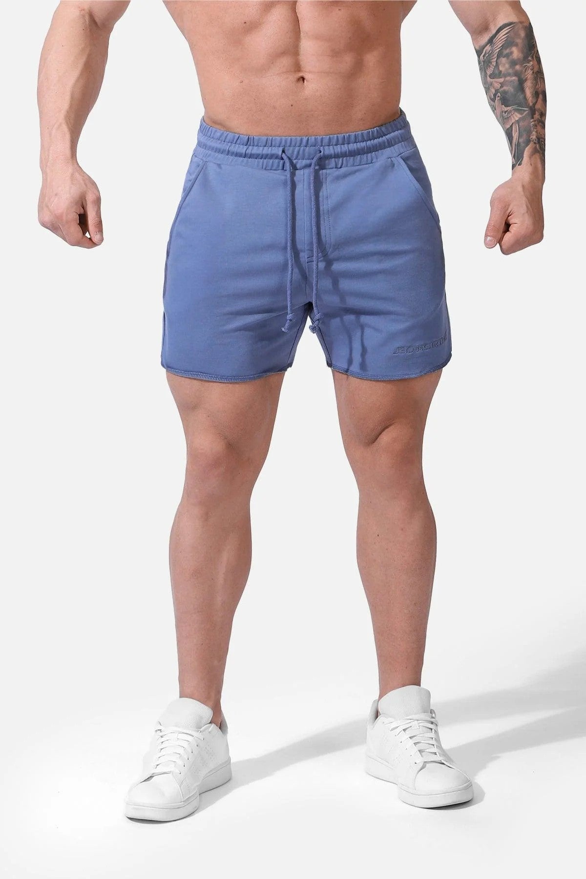 Jed North Motion 5 Sweat Shorts for Men - Lightweight Quick-Dry Athletic Shorts with Pockets - Perfect for Running, Gym Workouts & Casual Wear - Blue