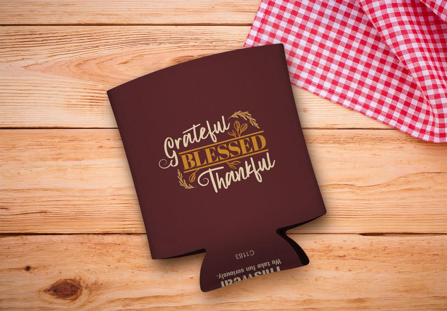 96-Pack Fall Party Supplies - Grateful Blessed Thankful Themed Can Coolers & Koozies for Autumn Gatherings, Thanksgiving, Halloween, and Outdoor Events