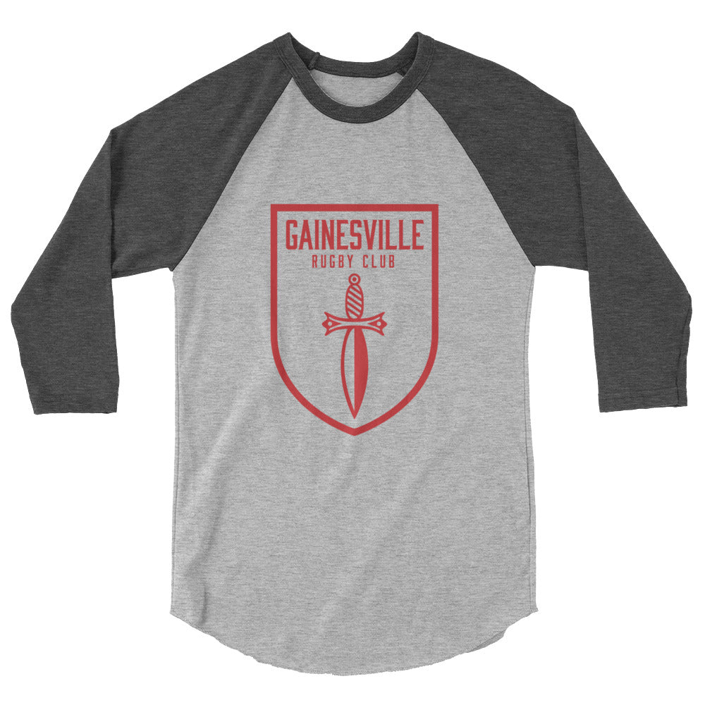 Gainesville Spartans RFC Raglan 3/4 Sleeve T-Shirt - Comfortable Rugby Fan Apparel for Game Day & Casual Wear