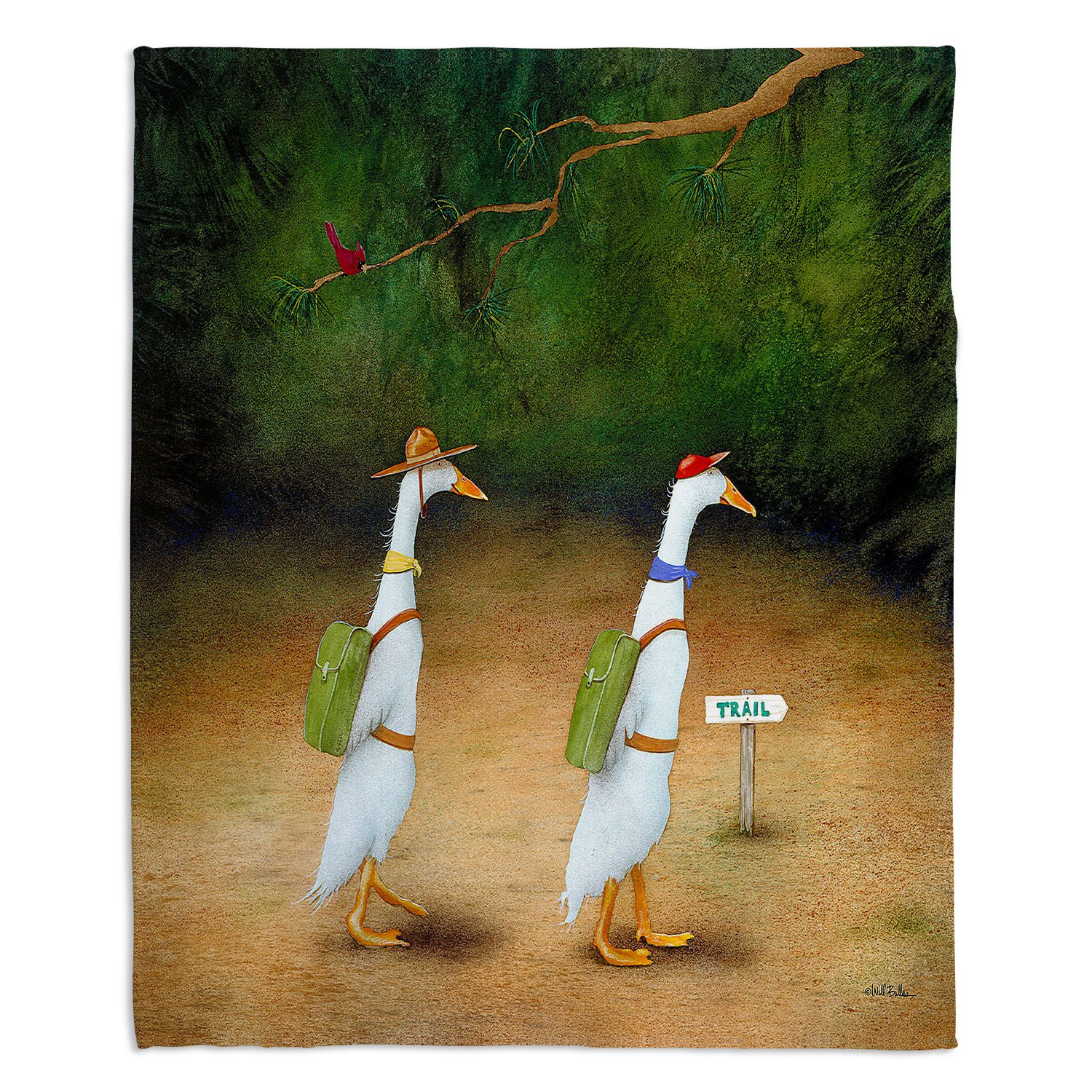Will Bullas Backquackers Dia Noche Fleece Blankets - Ultra Soft & Fuzzy Throw Blanket in 4 Sizes (80