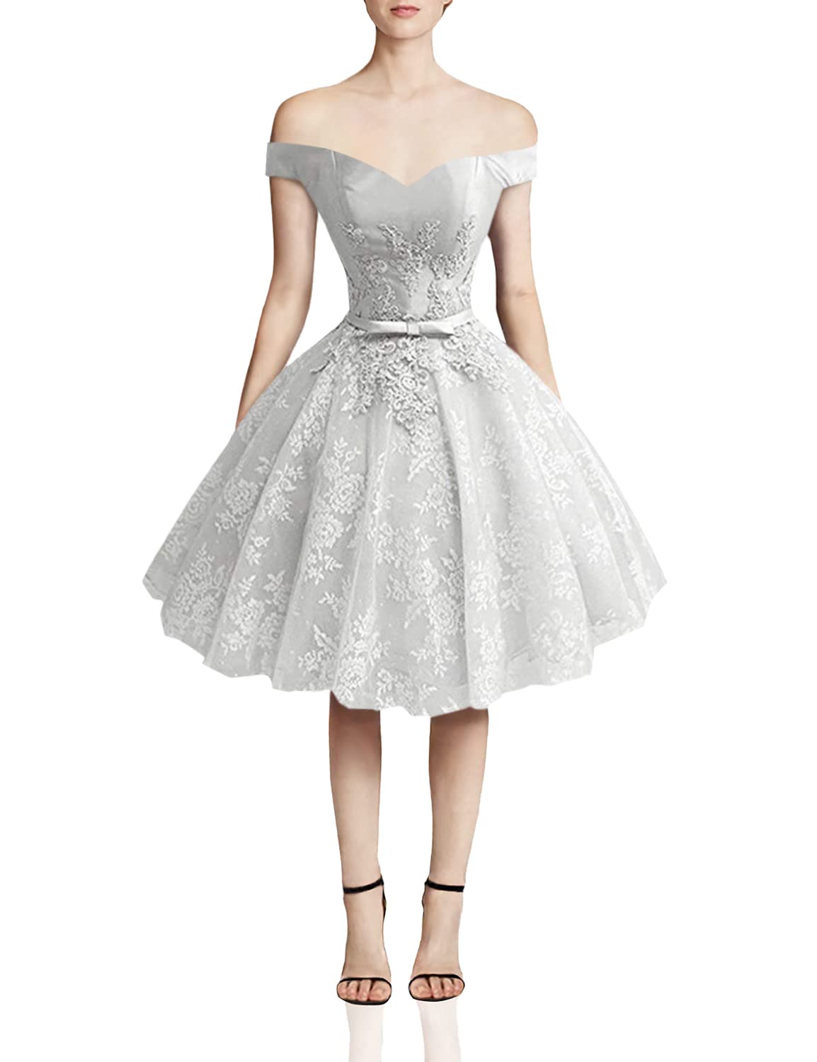 Elegant Short Lace Prom Dress for Homecoming - Off Shoulder Cocktail Party Dress for Women | Perfect for Dances, Formal Events & Special Occasions