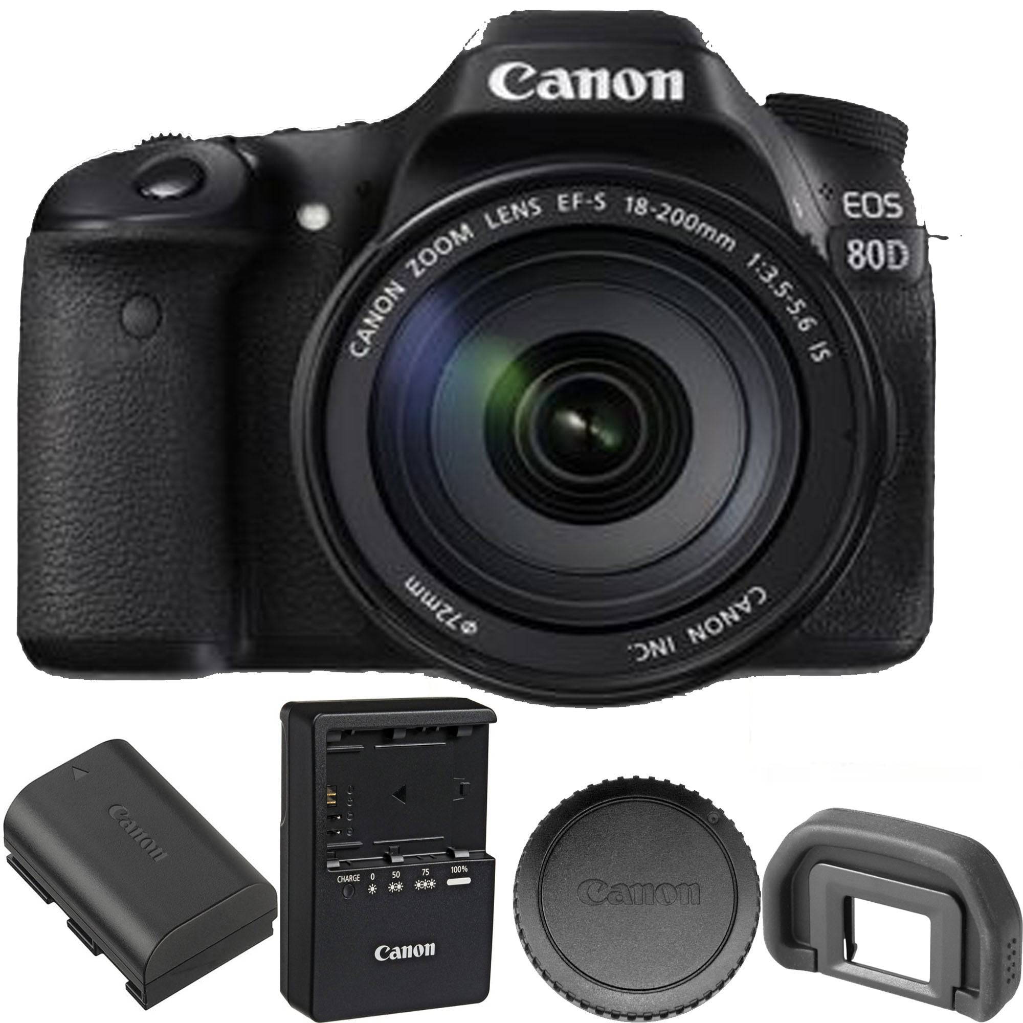Canon EOS 80D DSLR Camera with 18-200mm IS Lens Kit - Professional Photography for Travel, Sports & Wildlife - New in Box