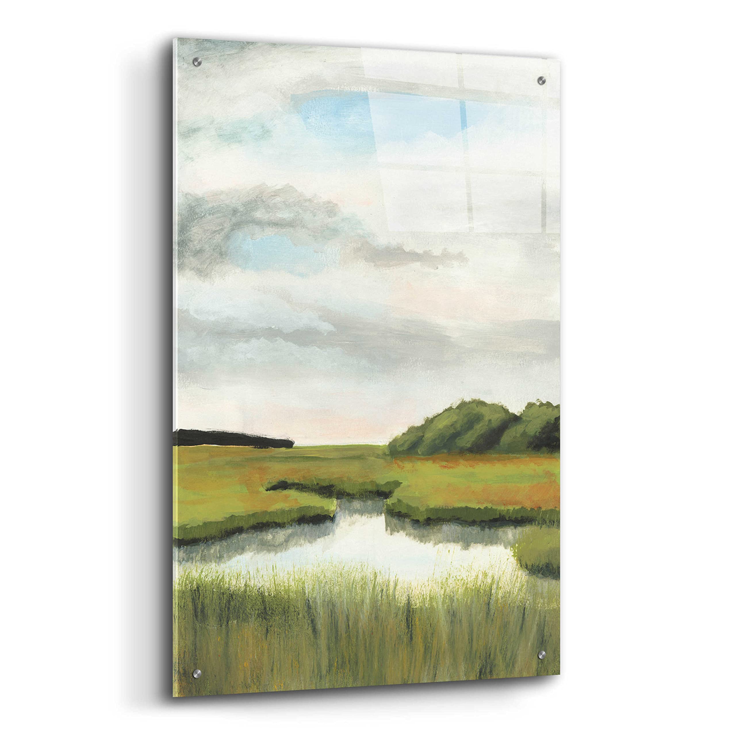 Naomi McCavitt Marsh Landscapes II Acrylic Glass Wall Art - 24x36 Inch Modern Nature Painting for Living Room, Bedroom & Office Decor