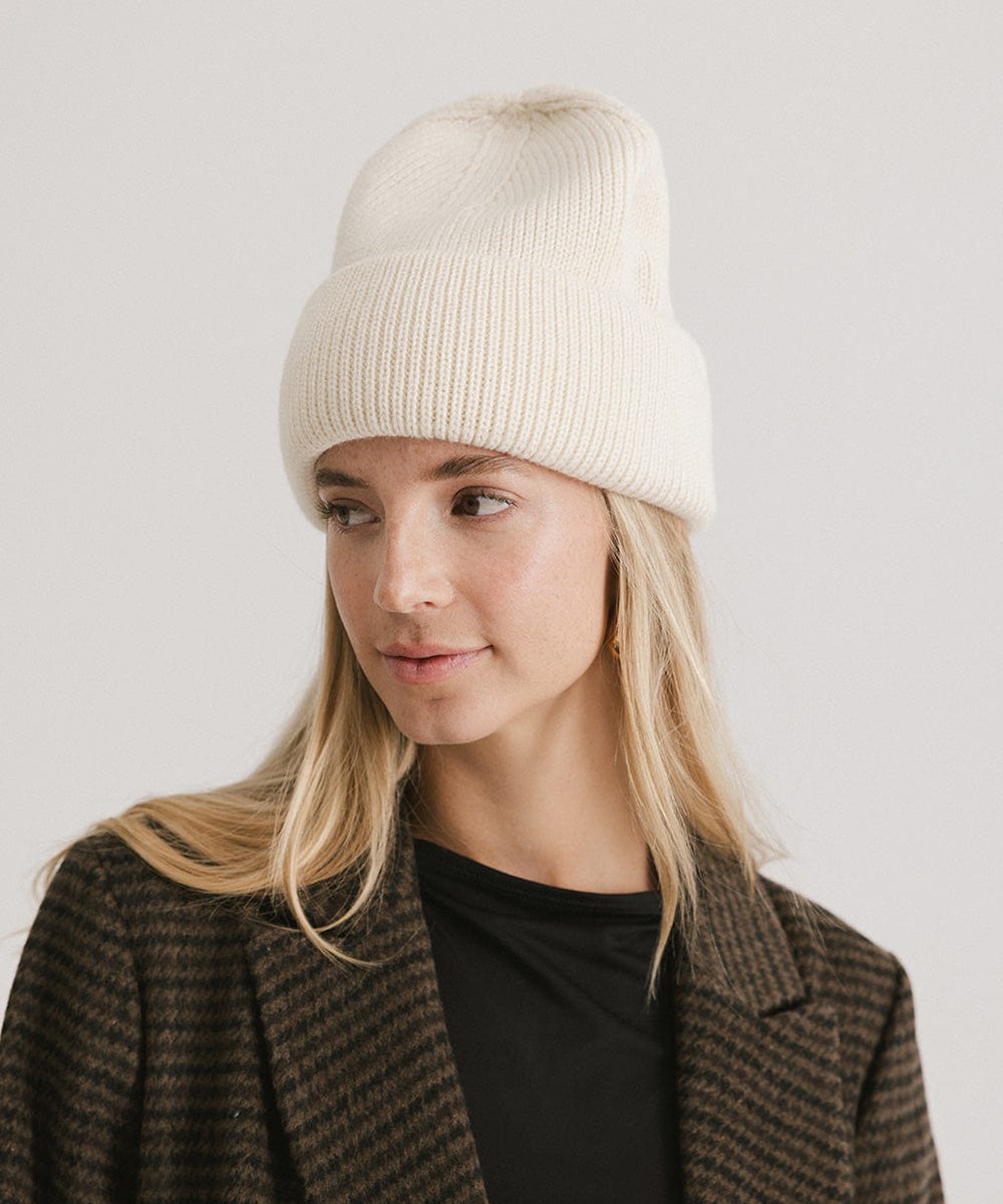 Lou Oversized Knit Beanie - Soft Chunky Winter Hat for Women & Men - Perfect for Cold Weather, Skiing, and Outdoor Activities