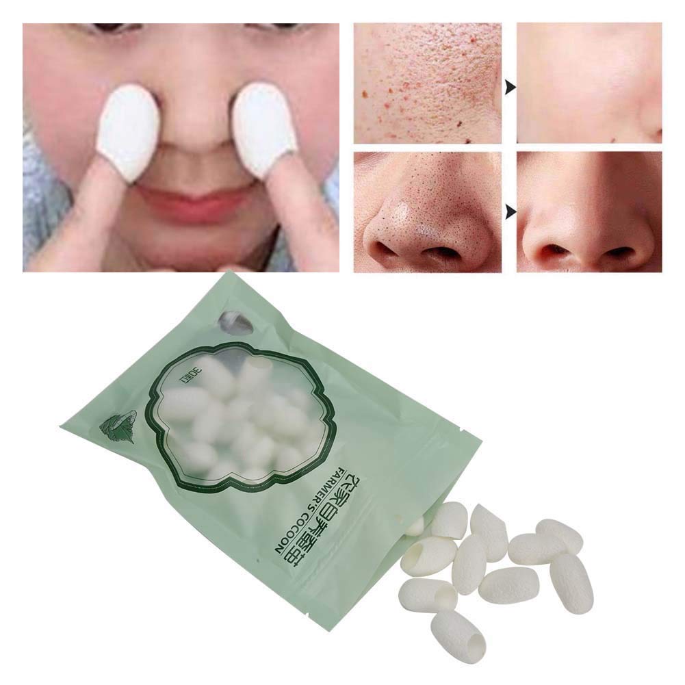 30pcs Silk Facial Cleansing Balls - Gentle Exfoliating Silkworm Cleanser for Deep Pore Cleansing & Skin Rejuvenation | Home Spa, Facial Massage & Beauty Skin Care Tool for Glowing Complexion