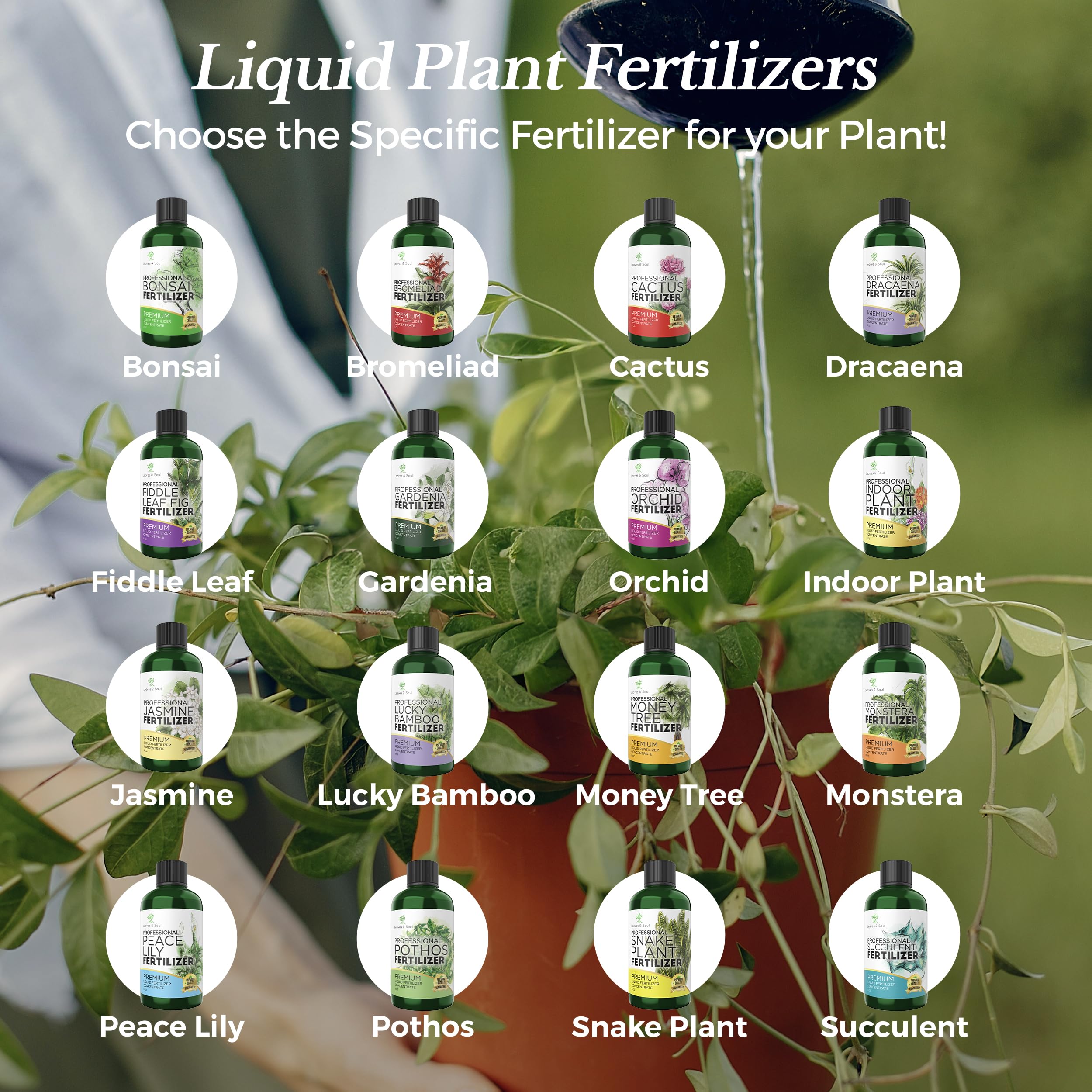 Premium Liquid Snake Plant Fertilizer 8 oz - 3-1-2 NPK Concentrated Plant Food for Indoor & Outdoor Plants - All-Purpose Flower & Garden Nutrient Solution - Perfect for Houseplants, Succulents & Gardening Supplies