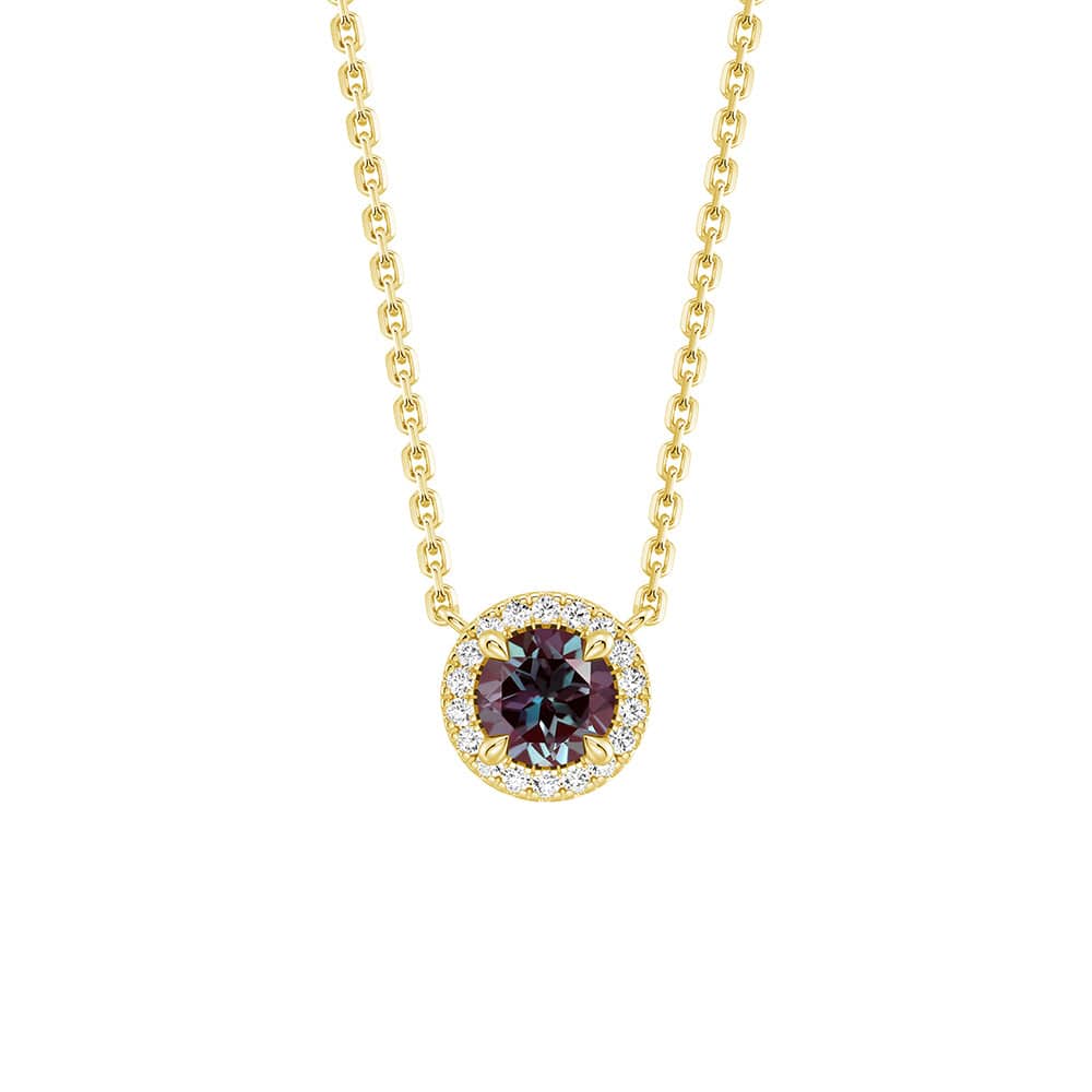 Eternal Halo Personalized Birthstone Necklace - Custom Name & Birth Month Jewelry Gift for Women, Mom, Wife | Perfect for Birthday, Anniversary, Mother's Day & Special Occasions