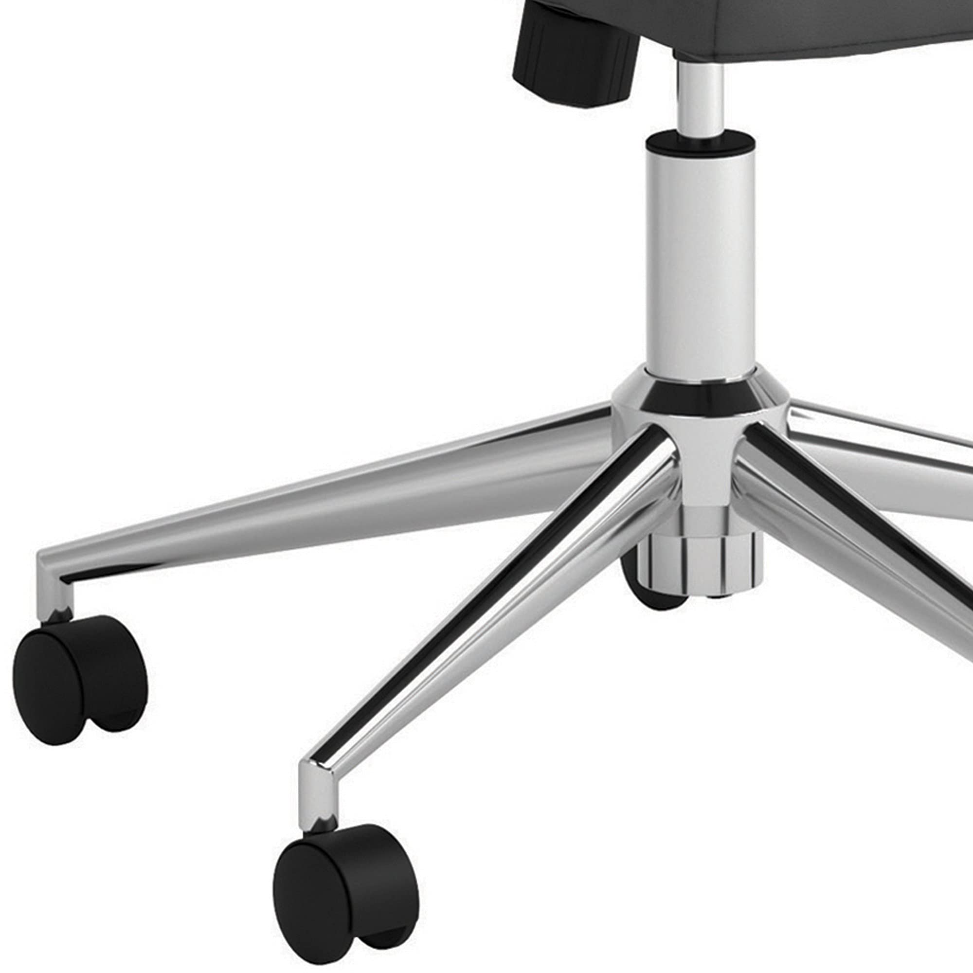Benjara Gray Padded Panel Back Office Chair with Horizontal Stitching - Ergonomic Desk Chair for Home Office, Computer Work & Conference Room