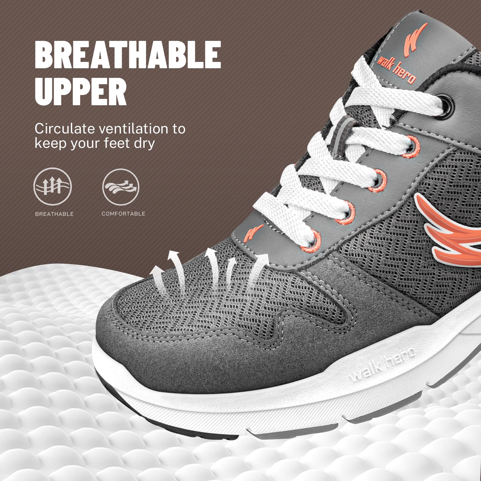 Best Women's Walking Shoes for Plantar Fasciitis Relief - Orthopedic Sneakers with Arch Support & Non-Slip Sole - Perfect for Work, Travel & Daily Comfort