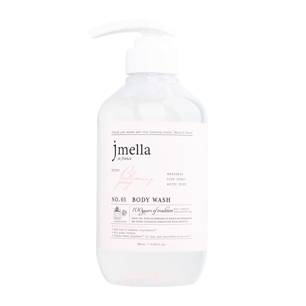 jmella Luxurious Fragrance Body Wash - Blooming Peony Scent 500ml | Hydrating & Nourishing Shower Gel for Women | Perfect for Daily Use, Gift Sets & Spa Days