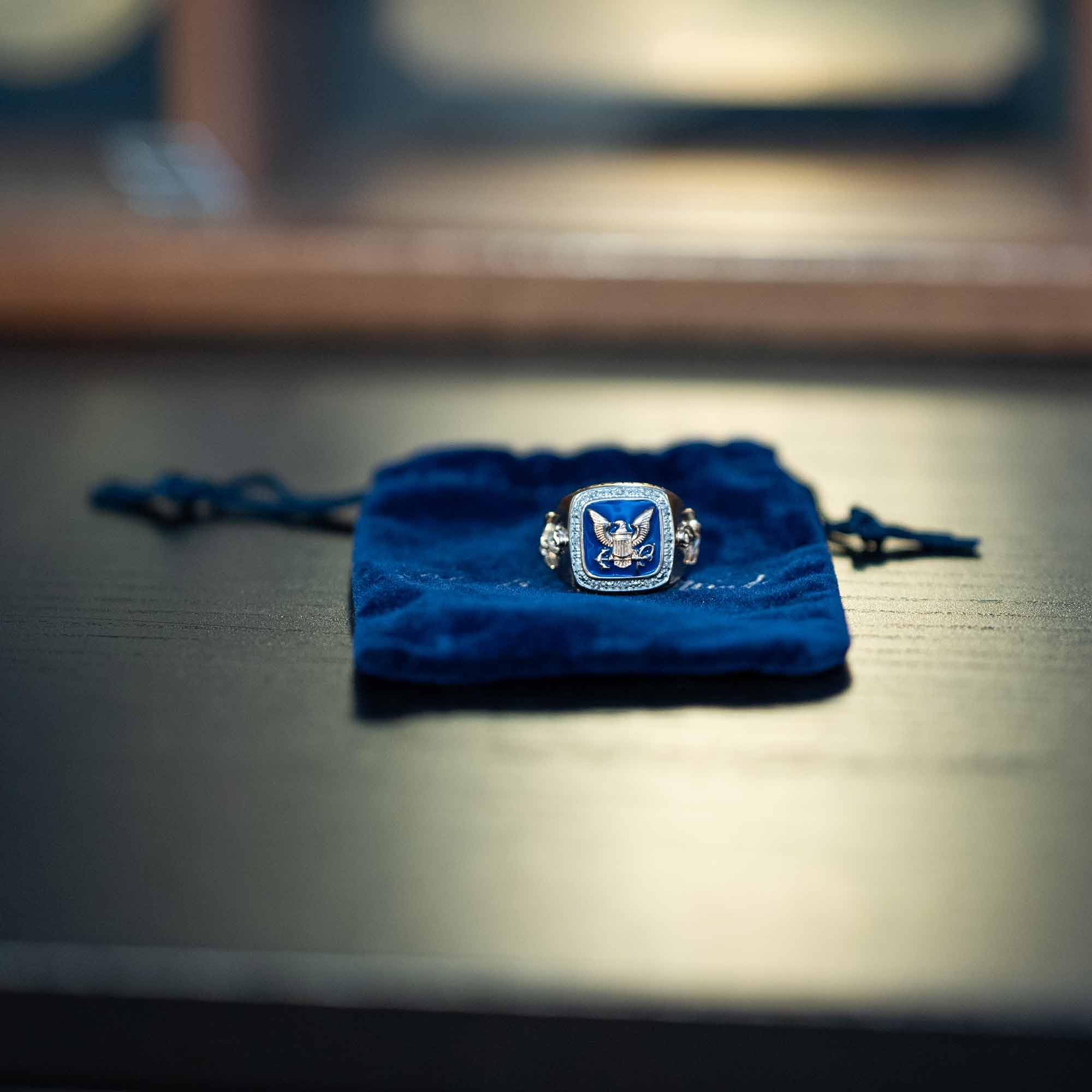 Danbury Mint Personalized US Military Ring for Air Force - Size 10 (Model #1660-0041) | Custom Engraved Gift for Veterans, Active Duty Service Members & Military Appreciation