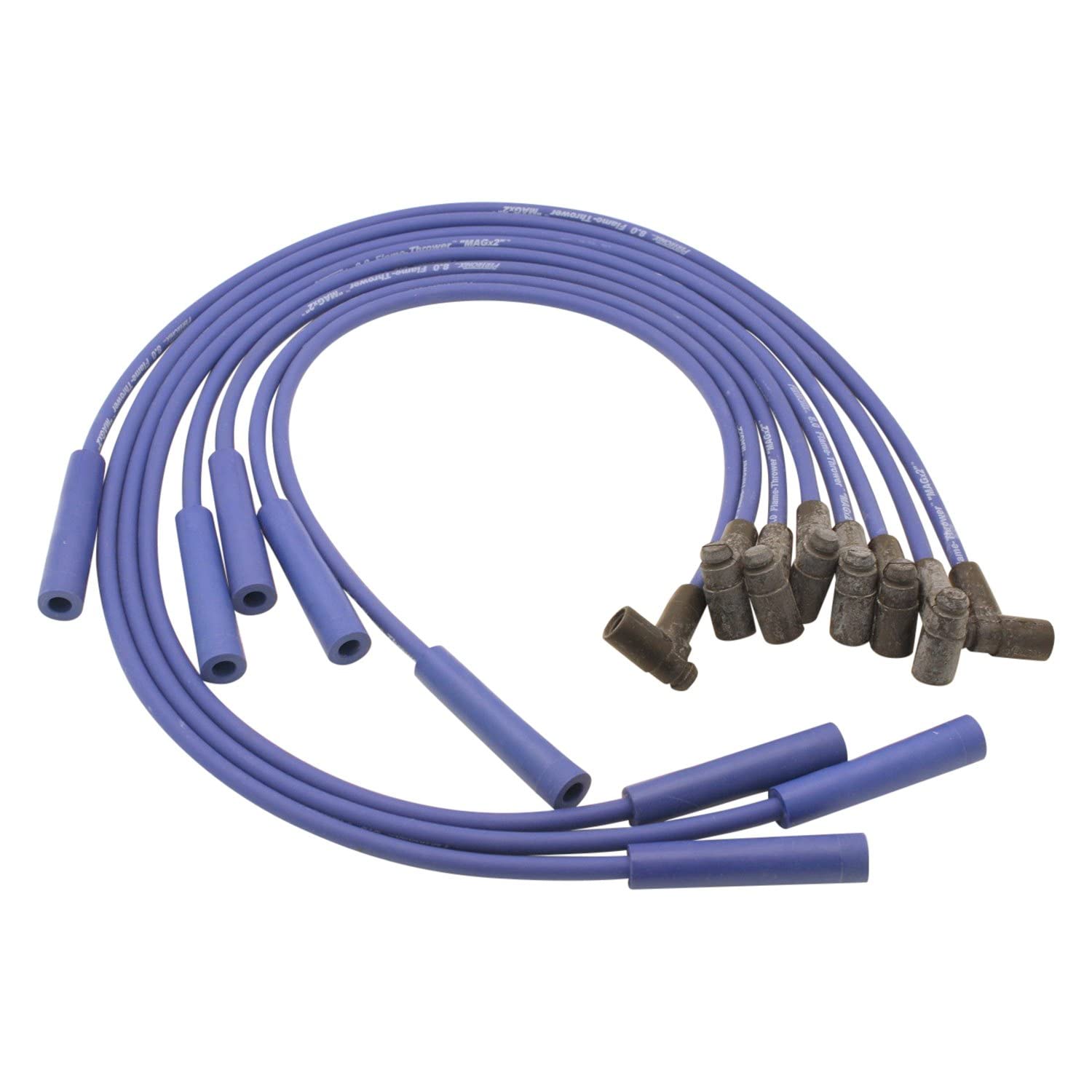 Pertronix 808305 Flame-Thrower Blue 8mm Spark Plug Wires for 8 Cylinder Engines - High Performance Ignition Wires for Muscle Cars, Hot Rods & Classic Vehicles