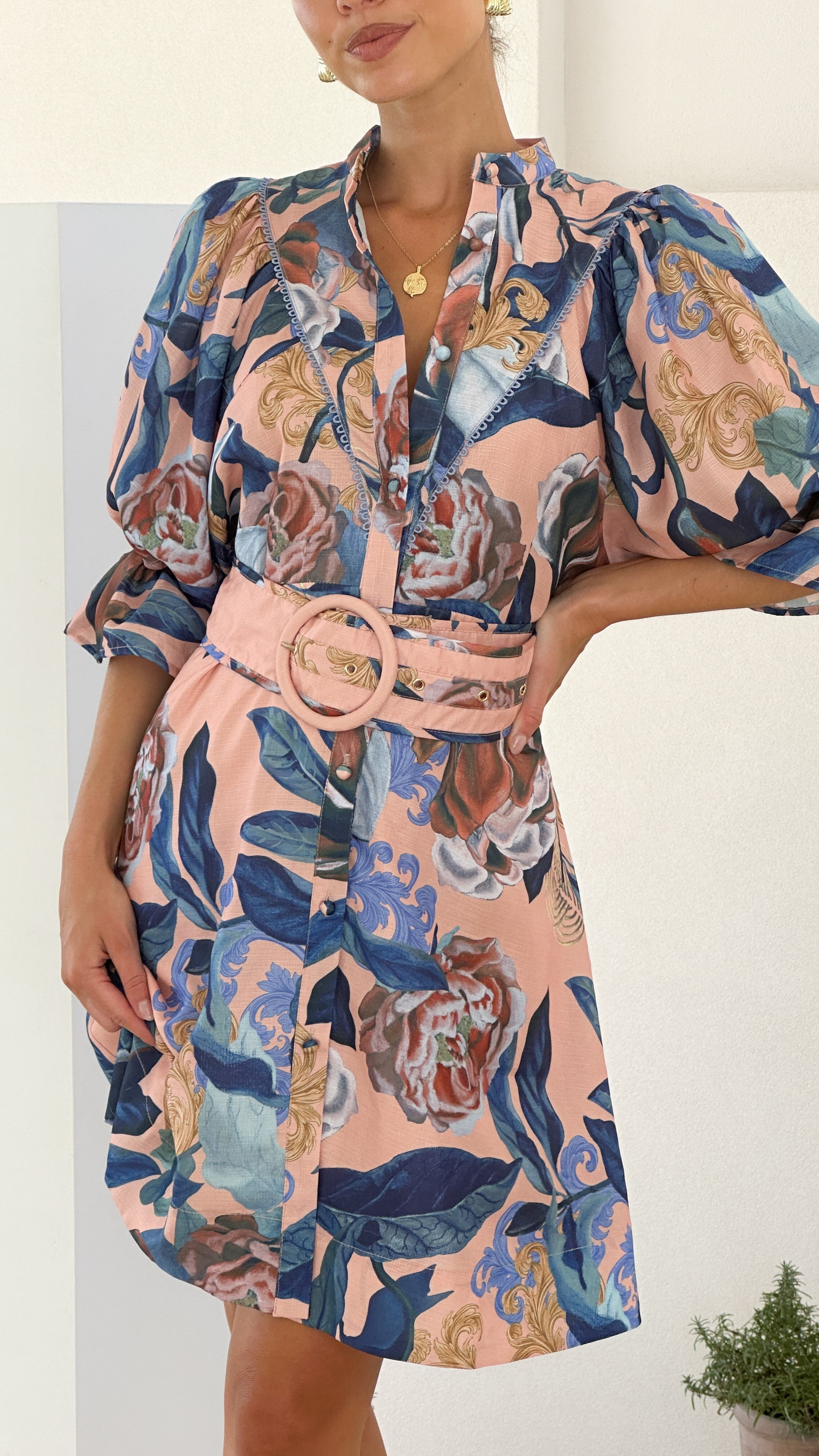 Hannah Mini Dress in Rosa Pink - Flowy Short Sleeve Summer Dress for Women | Perfect for Beach Vacations, Date Nights & Casual Outings