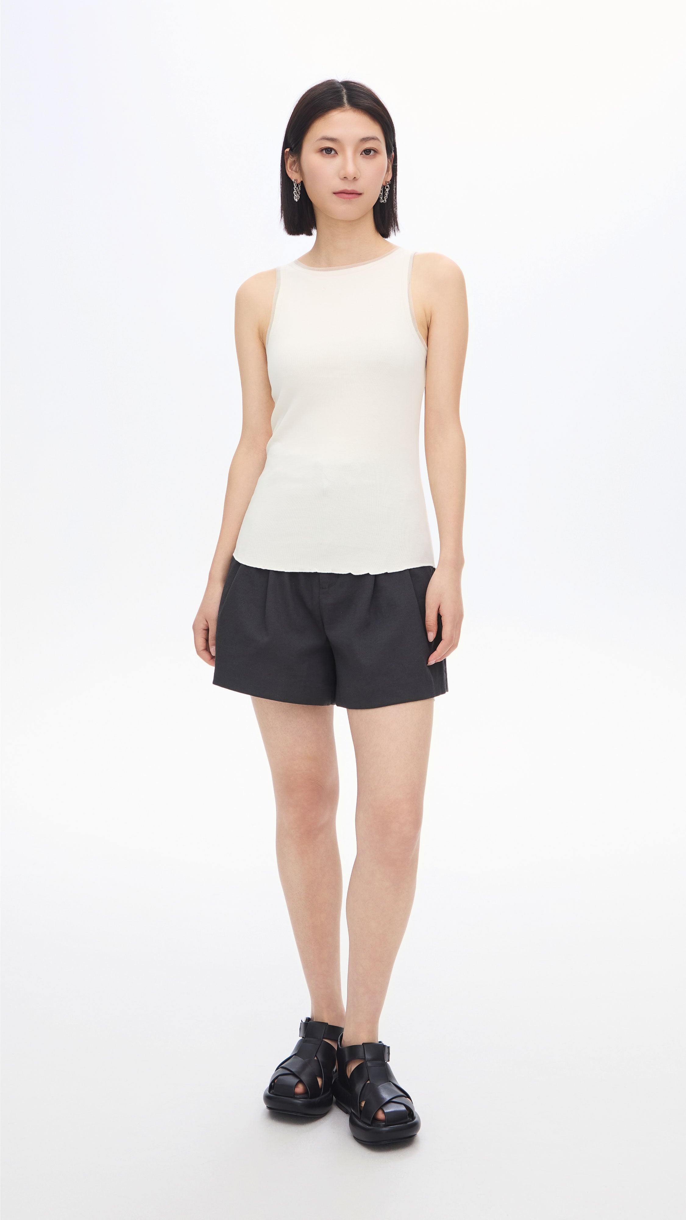 Women's Cutout Tank Top - Sexy Sleeveless Crop Top for Summer, Gym & Casual Wear | Breathable & Comfortable Fashion Staple