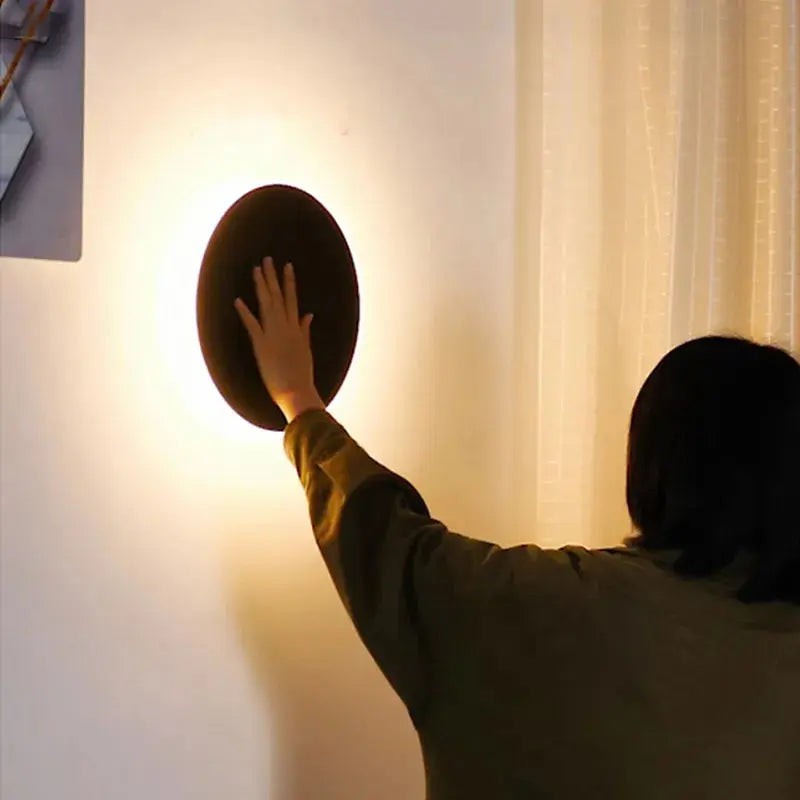 Yumi Modern Round Wall Light - Sleek LED Sconce for Living Room, Bedroom & Hallway - Energy Efficient Indoor Lighting Fixture