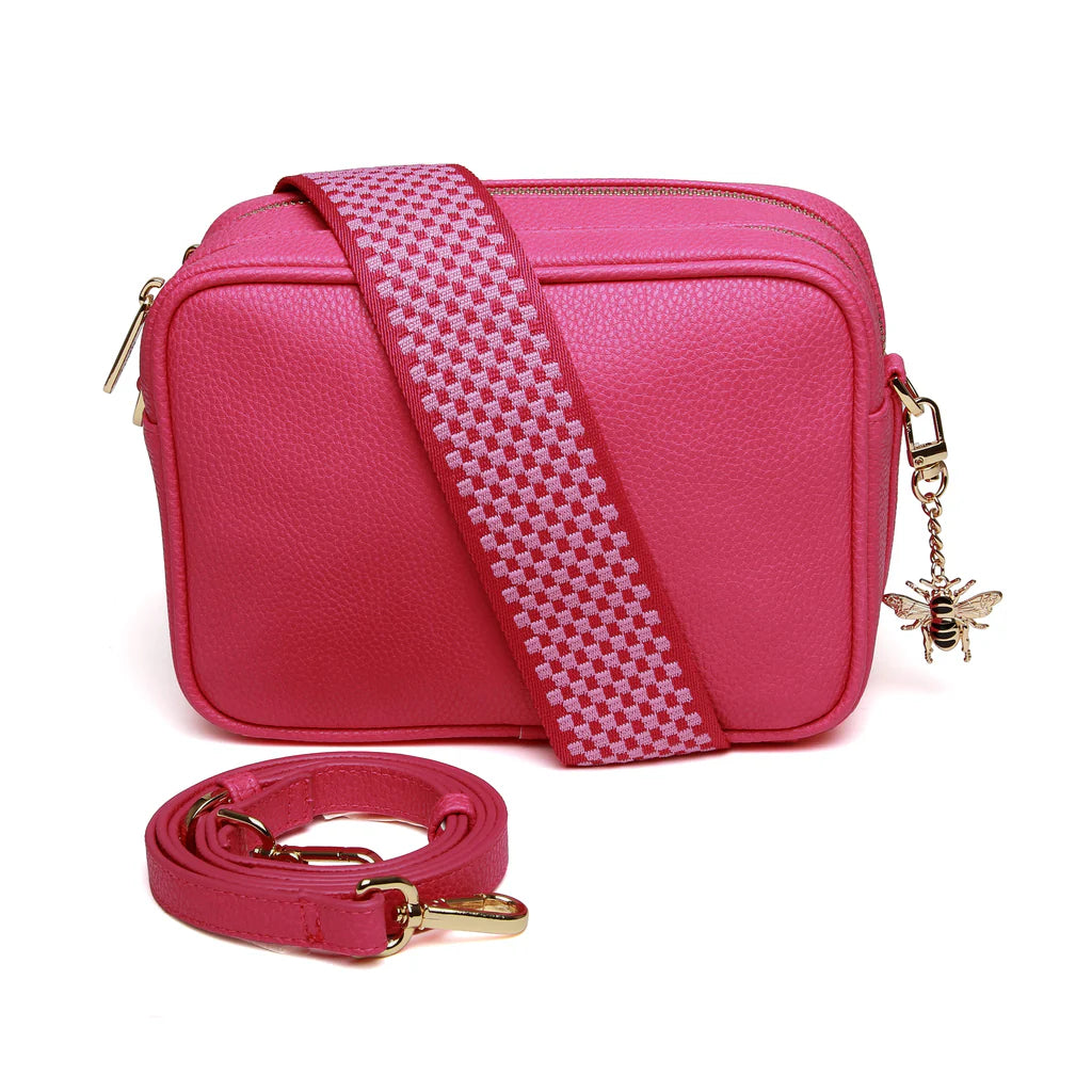 Alice Wheeler Soho Camera Crossbody Bag for Women - Stylish Hot Pink Leather Purse for Travel, Everyday Use & Photography Enthusiasts