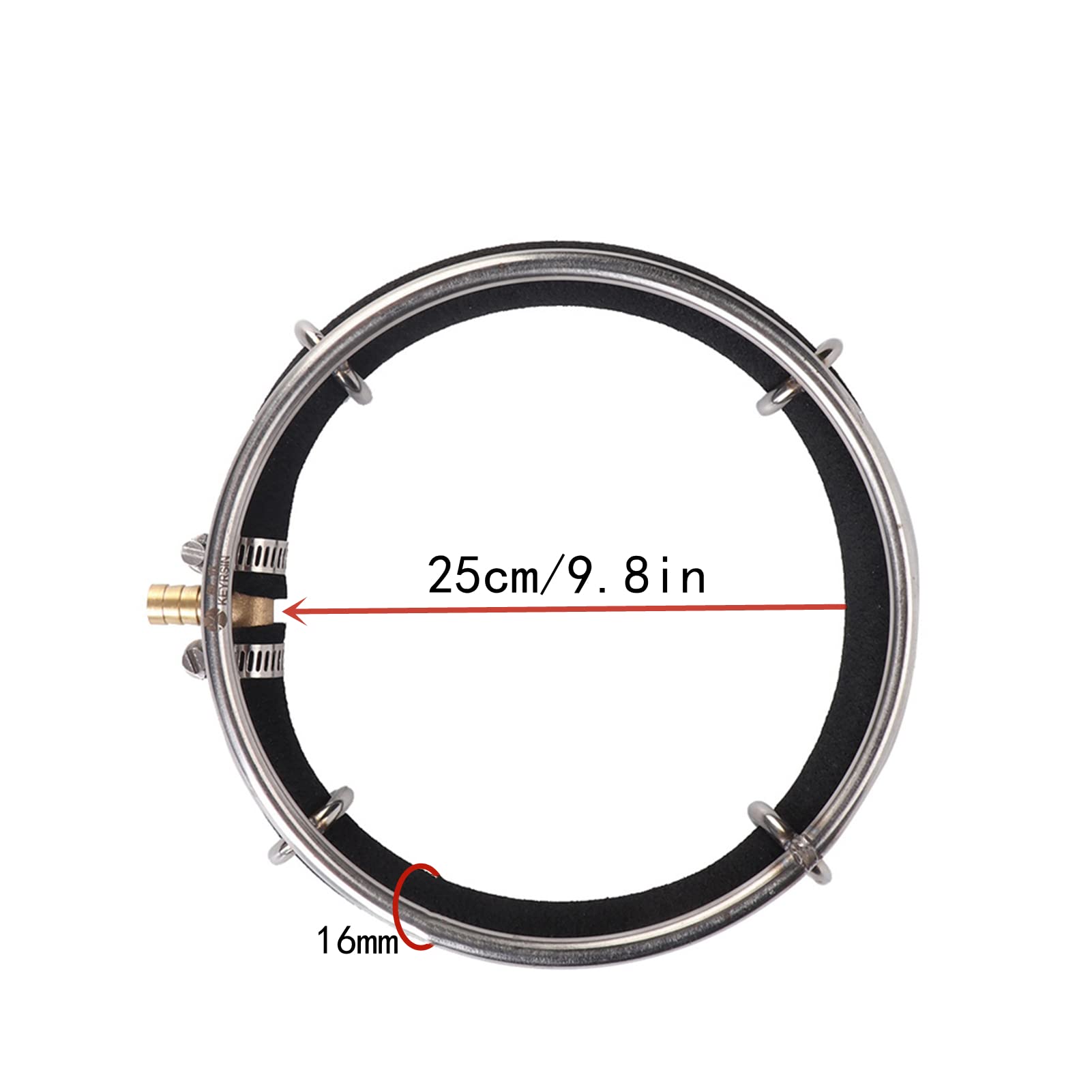 TOPNCN 25cm Aquarium Air Stone Disc - Round Bubble Diffuser Ring for Fish Tank, Pond Oxygenation & Aeration - Durable Bubble Stone for Freshwater & Saltwater Aquariums (Perfect for Betta Tanks, Hydroponics & Turtle Habitats)