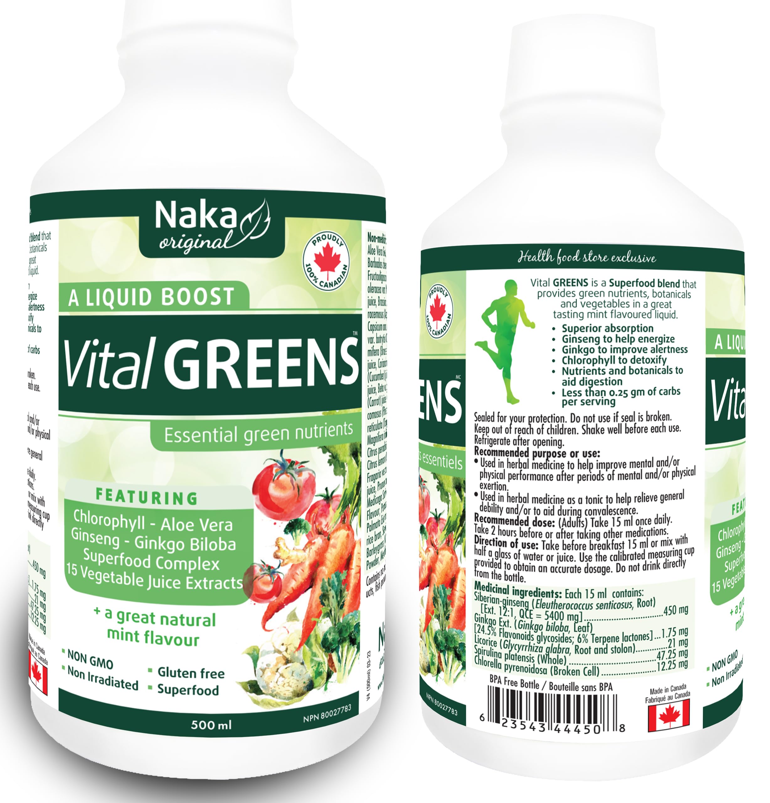RSO Vital Greens Herbal & Vitamin Supplement - 450ml | Organic Superfood Blend for Detox & Energy Boost | Perfect for Daily Wellness & Immune Support