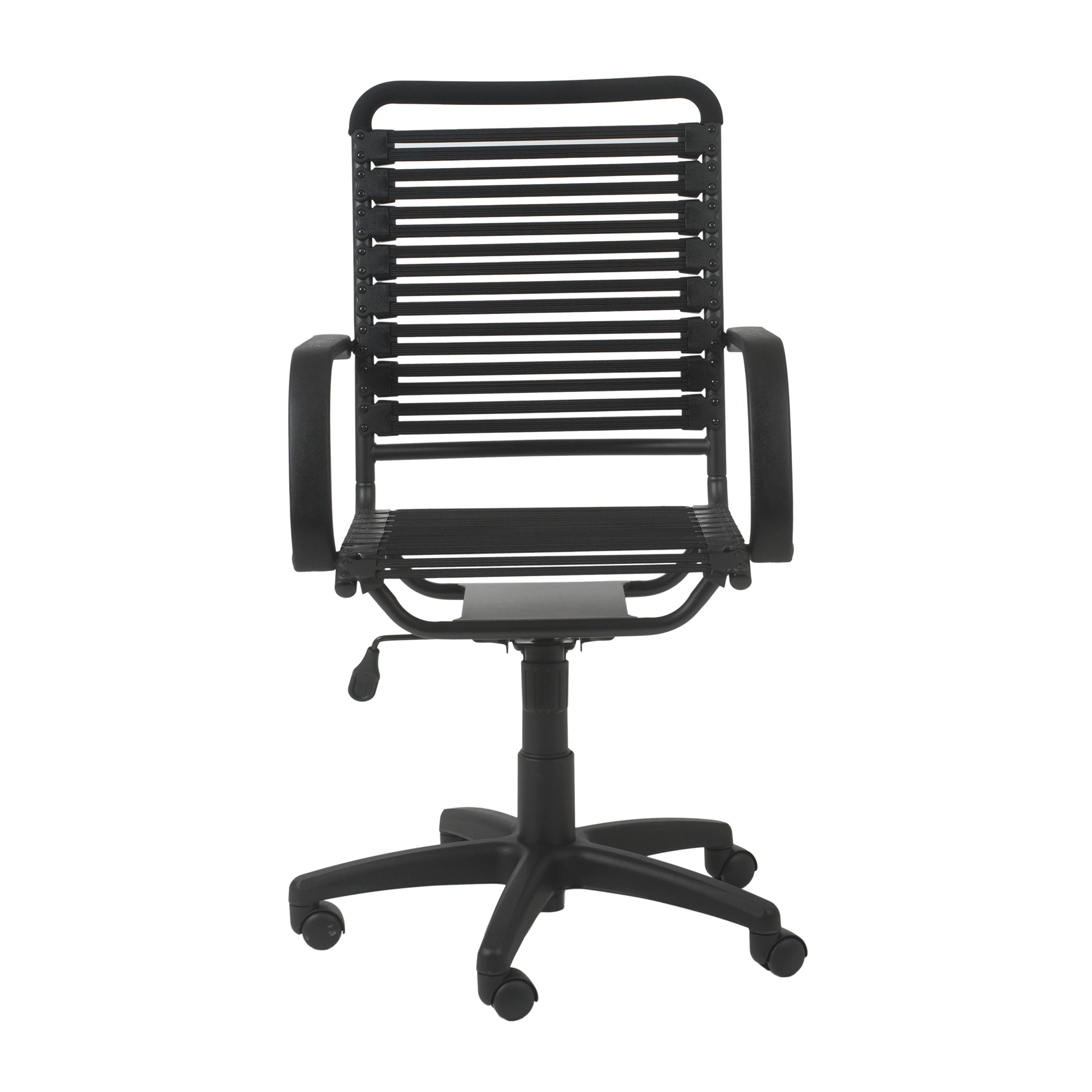 Ergonomic Bungie Flat High Back Office Chair - Graphite Black Frame & Black Base - Perfect for Home Office, Gaming, and Workspace Comfort