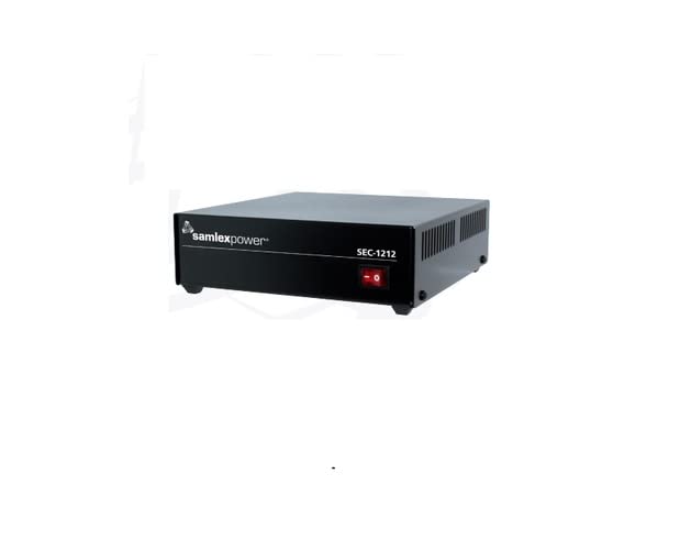 Samlex SEC-1212-SM 10 Amp Power Supply with Protective Cover - Compatible with M7300 Radio & Ham Equipment - Perfect for Home, Office, and Field Operations