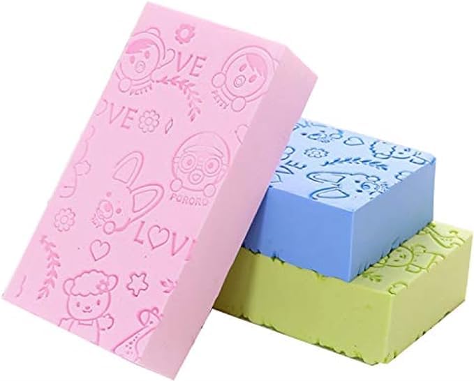 MAPPERZ Ultra Soft Exfoliating Sponge - Japanese Style Bath & Shower Scrubber for Body & Face - Dead Skin Remover & Cellulite Massager for Women & Men (Random Color, Pack of 1) - Perfect for Spa Days, Deep Cleansing & Smooth Skin Care Routine