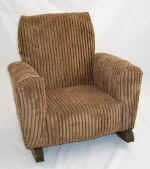 Cozy Brown Chenille Rocking Chair for Living Room - Soft Fabric Recliner with Ergonomic Design - Perfect for Nursery, Bedroom or Porch Relaxation