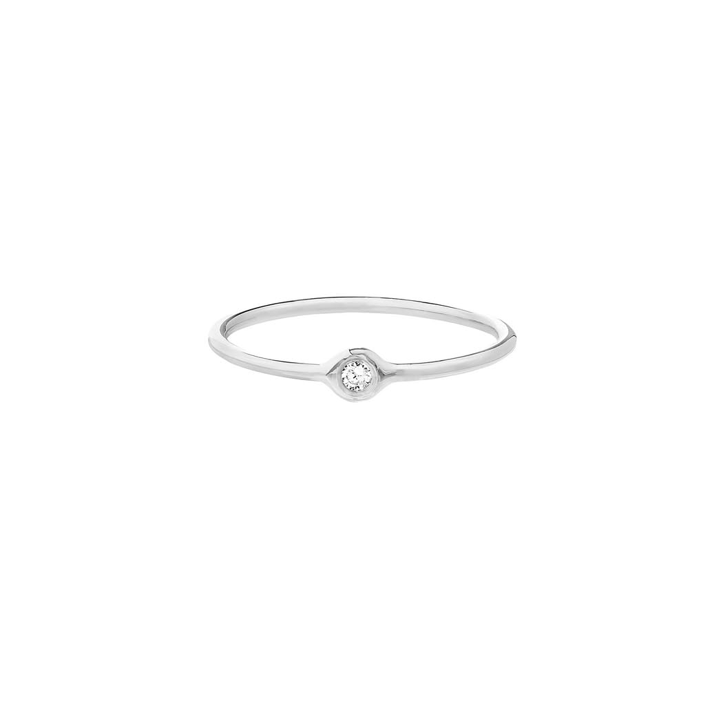 14K Gold Round Diamond Ring for Women - 0.030ct Rose/White/Yellow Gold Size 6-8 | Elegant Wedding, Engagement & Anniversary Jewelry Gift
