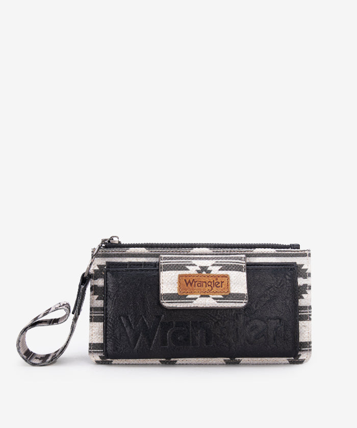 Wrangler Aztec Print Wristlet Clutch Wallet for Women - Stylish Crossbody Bag for Travel, Shopping & Everyday Use