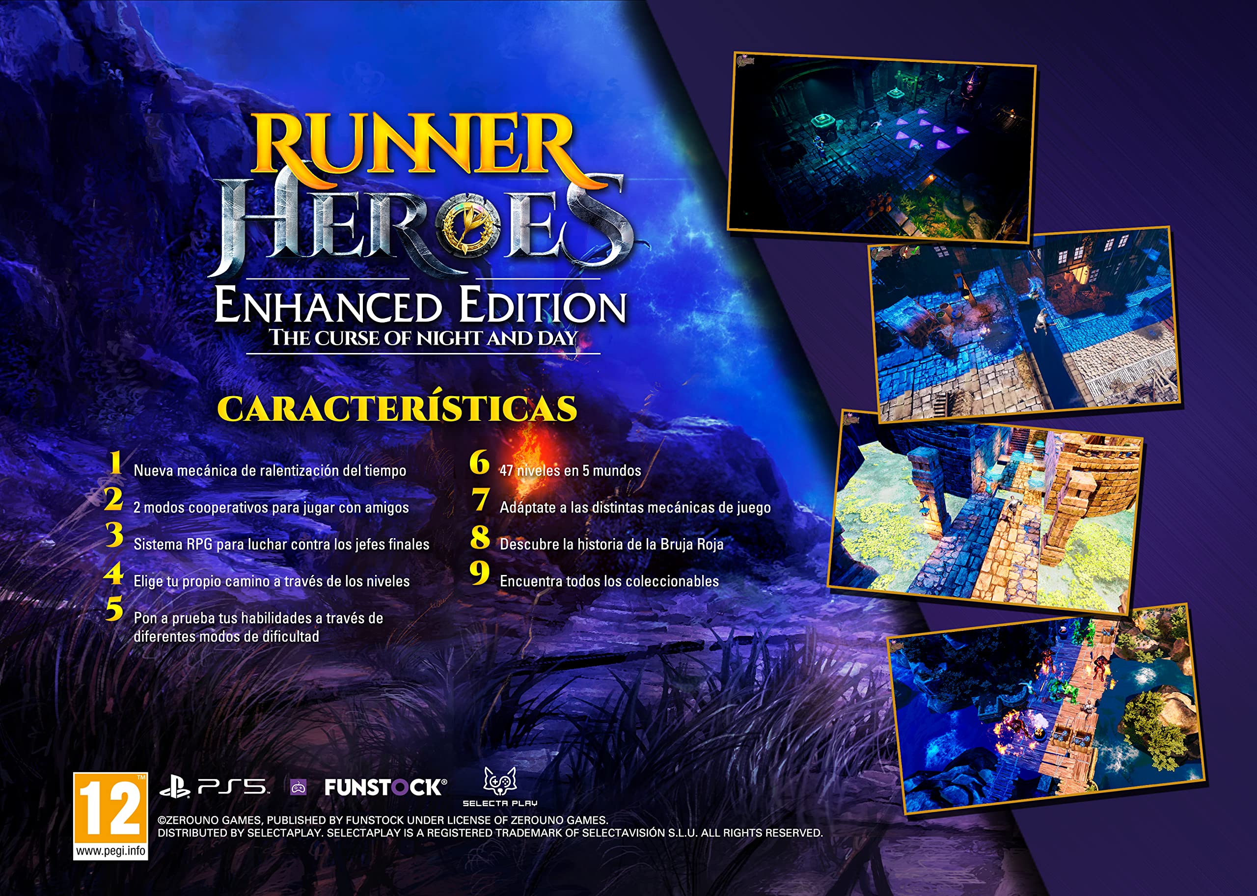 Runner Heroes: The Curse of Night and Day - Enhanced Edition for PS5 | Action-Adventure Game for PlayStation 5 | Perfect for Horror Game Fans & Nighttime Gaming Sessions